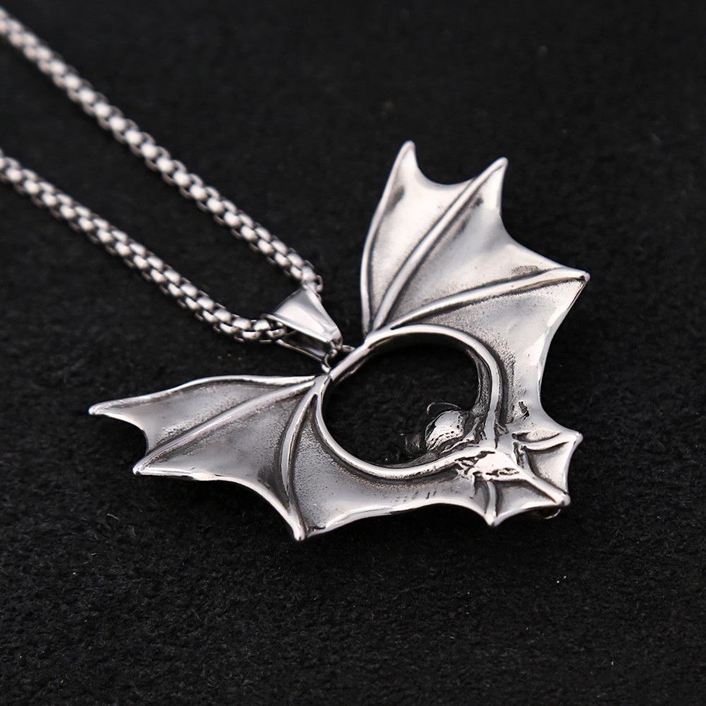Jewelry Bat Vintage Pendant Necklace Size ONE SIZE - 4 Thumbnail