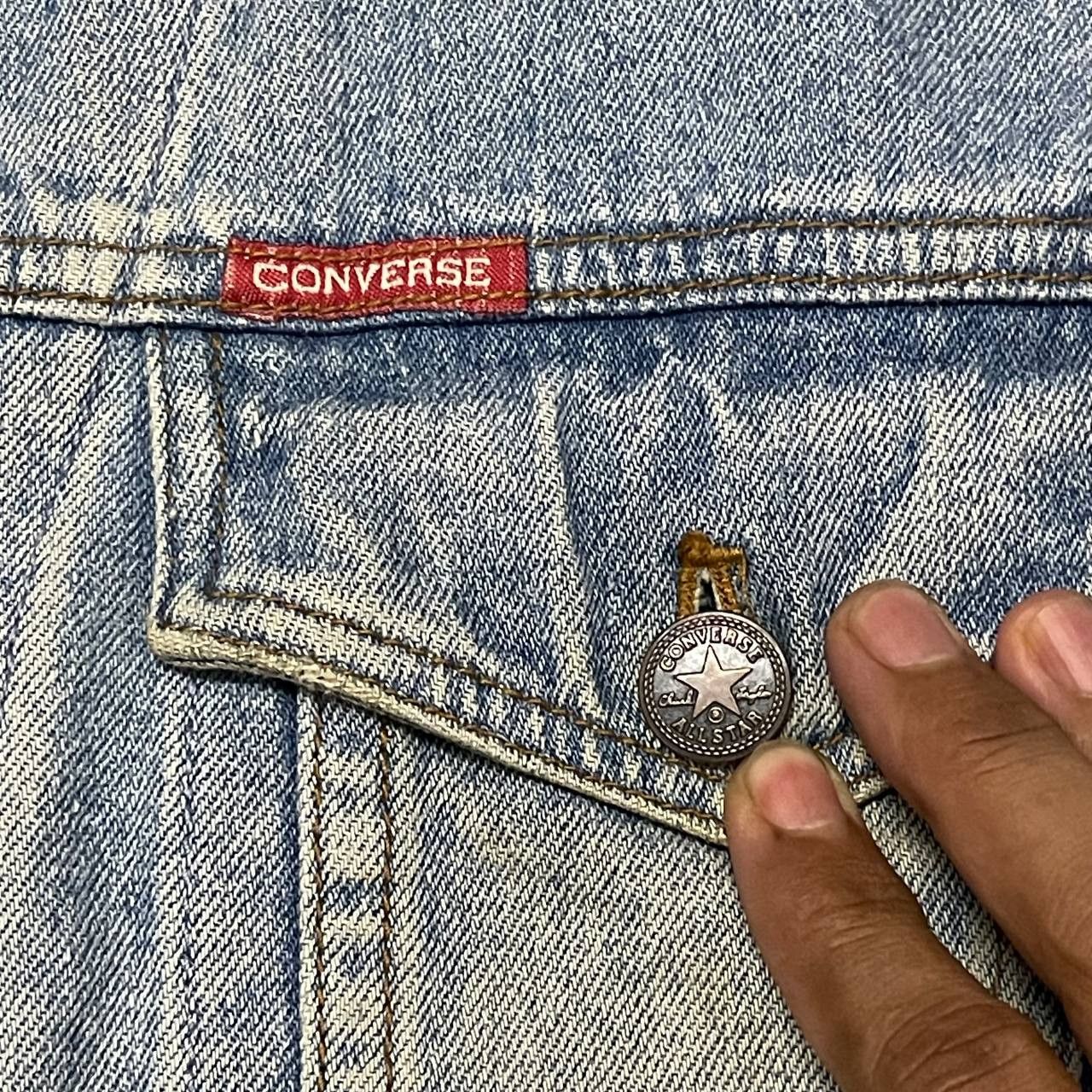 Converse Vintage 90's Converse Trucker Denim Jacket Size US M / EU 48-50 / 2 - 8 Thumbnail