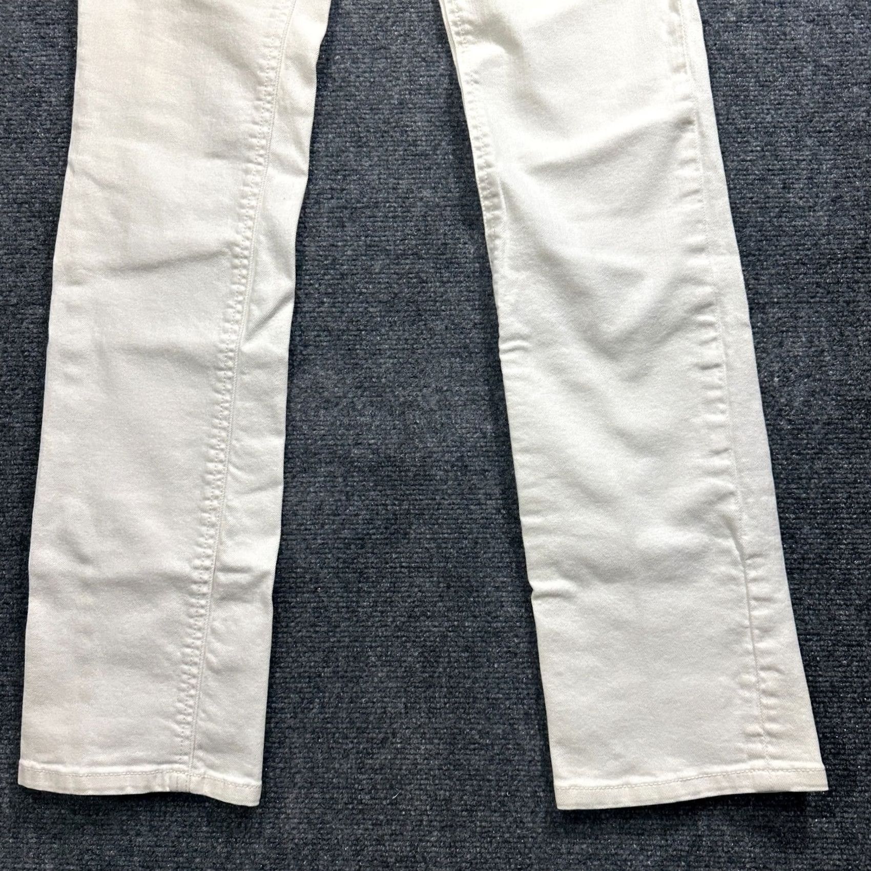 Vintage CAbi Lou Lou Straight Jeans Womens 2 White Cotton Stretch 5-Pocket Denim 32in Inseam Size 26" / US 2 / IT 38 - 2 Thumbnail