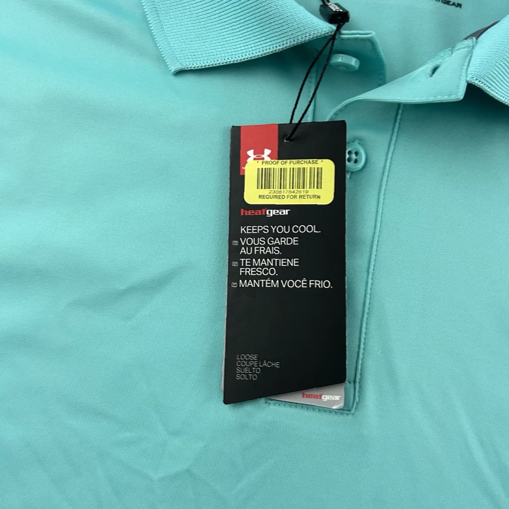 Under Armour Under Armour HeatGear Short Sleeve Golf Polo Shirt Men's 2XL Teal Green Shirt Polos Mens 2XL HeatGear Size US XXL / EU 58 / 5 - 3 Thumbnail