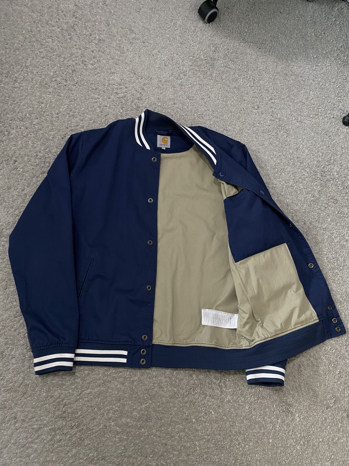 Carhartt × Carhartt Wip × Vintage Carhartt WiP Fan Jacket Bomber Varsity y2k L college hip hop Size US L / EU 52-54 / 3 - 9 Thumbnail