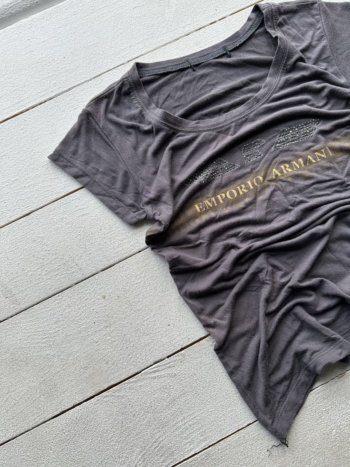 Armani × Vintage 🚨AVANT GARDE ARMANI 90s RARE longsleeve BIG LOGO Y2K LUXURY Size S / US 4 / IT 40 - 2 Thumbnail