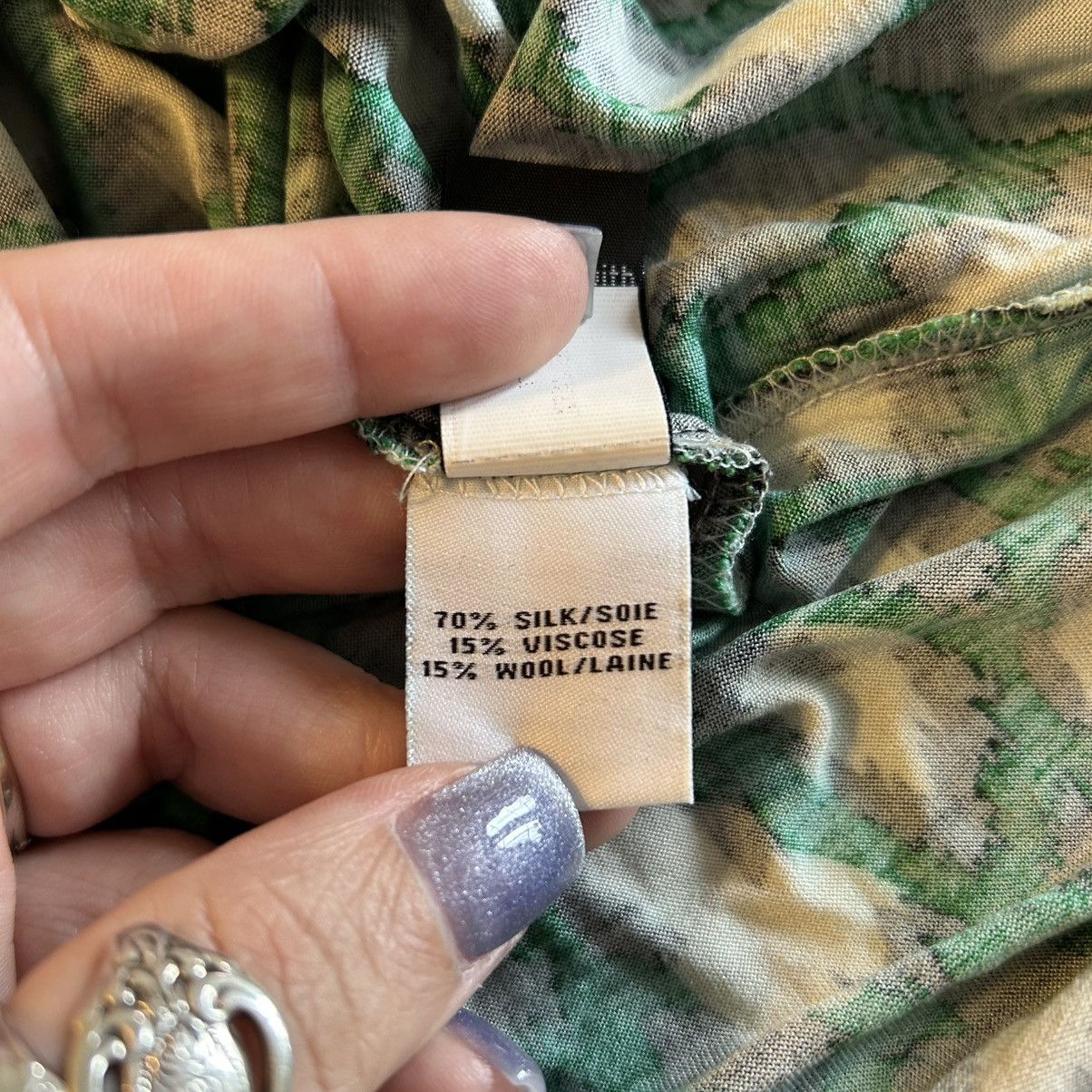 Diane von Furstenberg Diane Von Fustenberg green leopard print LS silk blend M Size M / US 6-8 / IT 42-44 - 10 Thumbnail