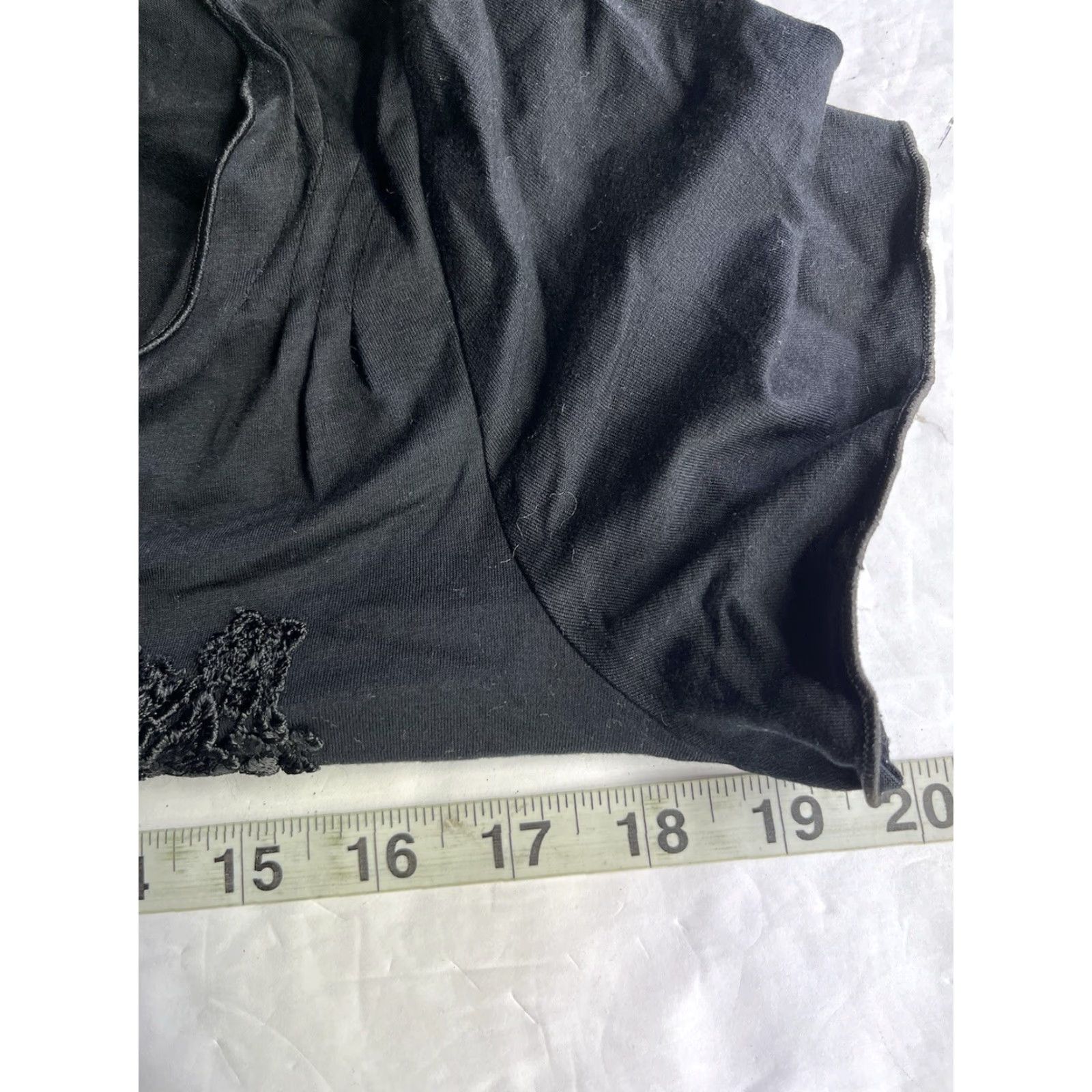 Armani Armani Collezioni Womens Top Shirt Black 14 Regular Knit Cap Sleeve Scoop Neck Short Sleeve Italy Size XL / US 12-14 / IT 48-50 - 4 Thumbnail