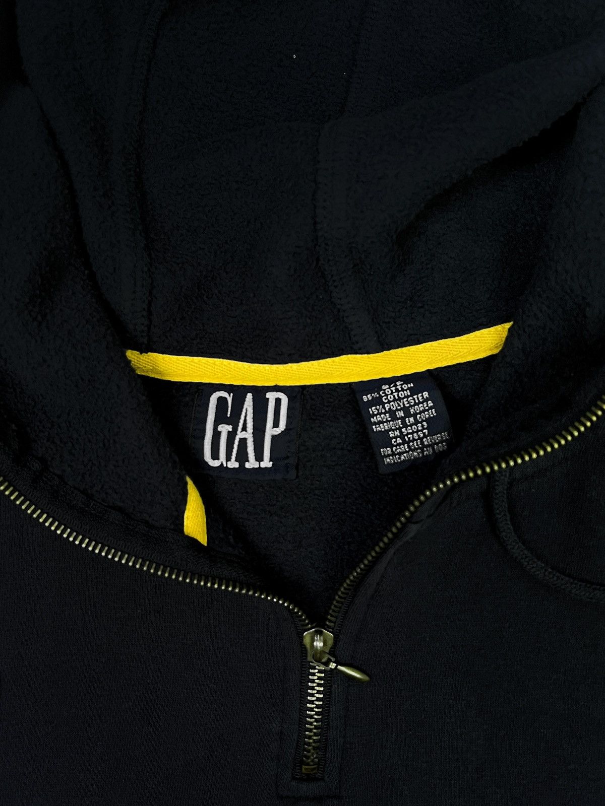 Gap 90s GAP W73 Vintage Half Zipper Hoodie Size US XL / EU 56 / 4 - 6 Thumbnail