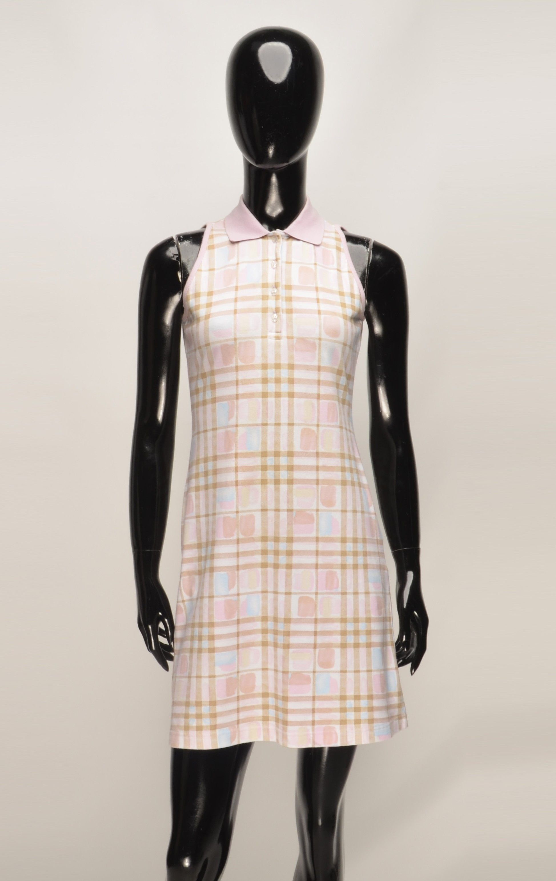 Burberry Vintage Burberry Y2K Nova Check Pink Babydoll Mini Dress Size S / US 4 / IT 40 - 1 Thumbnail