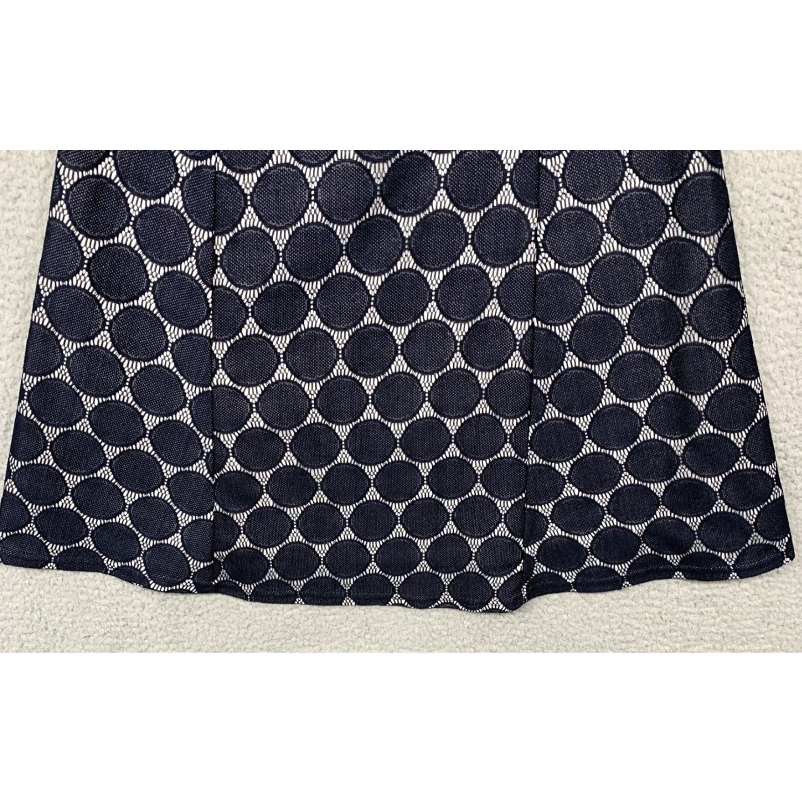 Vintage Renee C Women’s Skirt Pull-On Maybell Lace Detail Size XS Navy White NWT Size 26" / US 2 / IT 38 - 6 Thumbnail