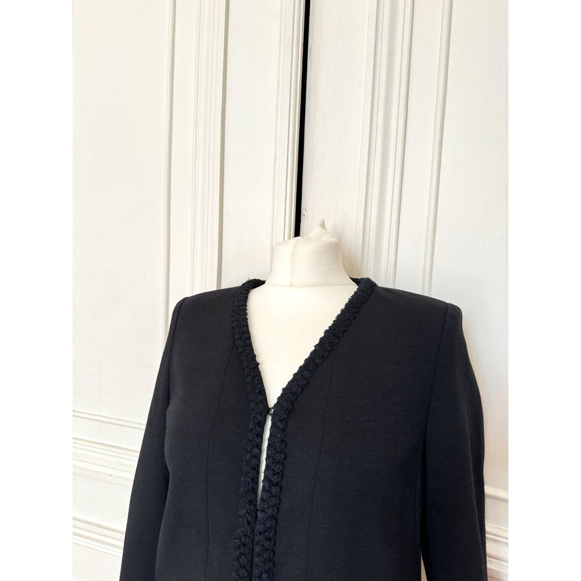 Chanel Black Wool La petite veste noire Jacket Size XS / US 0-2 / IT 36-38 - 3 Thumbnail