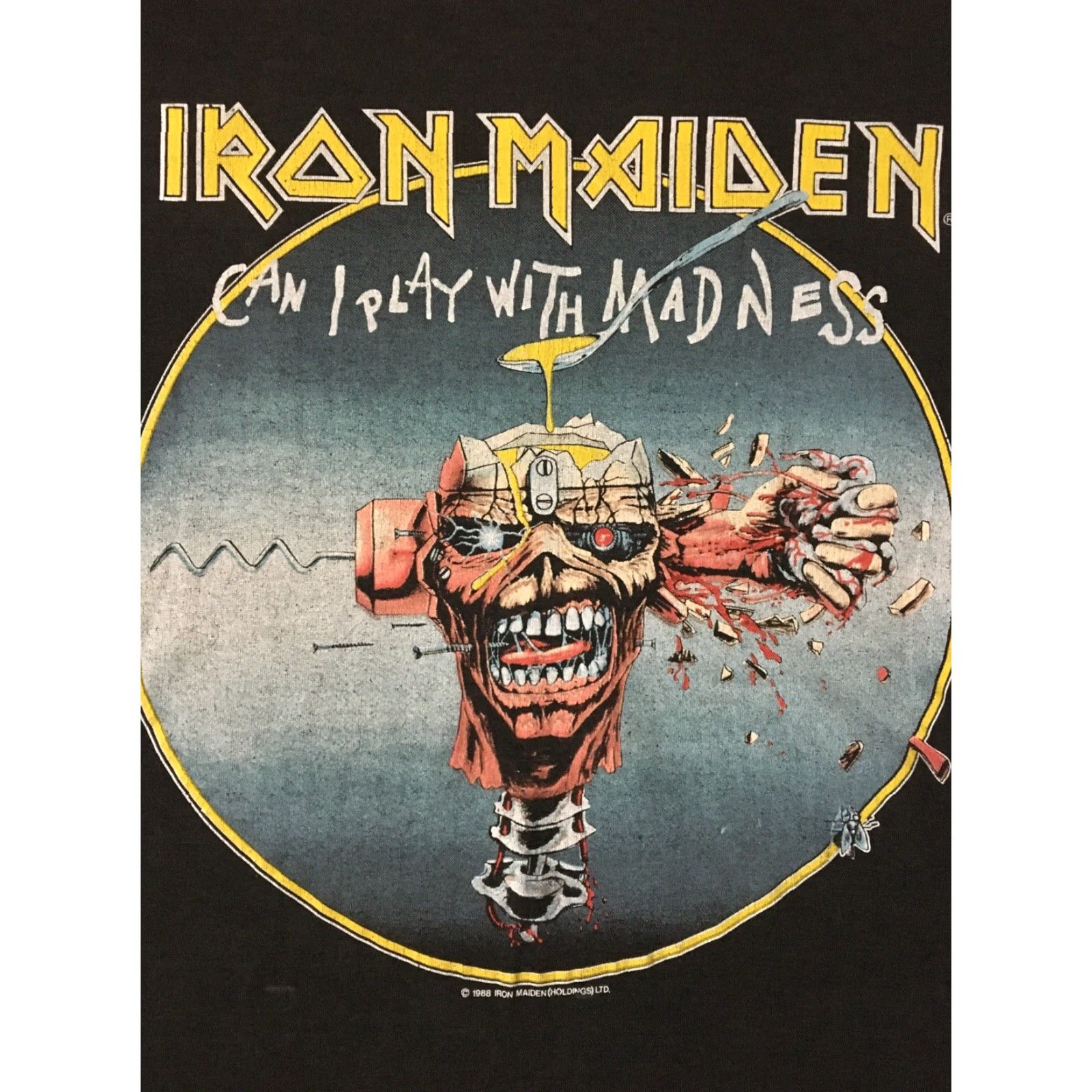 Vintage VINTAGE Iron Maiden Can I Play With Madness Faded Tour Shirt L Concert Rock 80s Mens Size US L / EU 52-54 / 3 - 3 Thumbnail