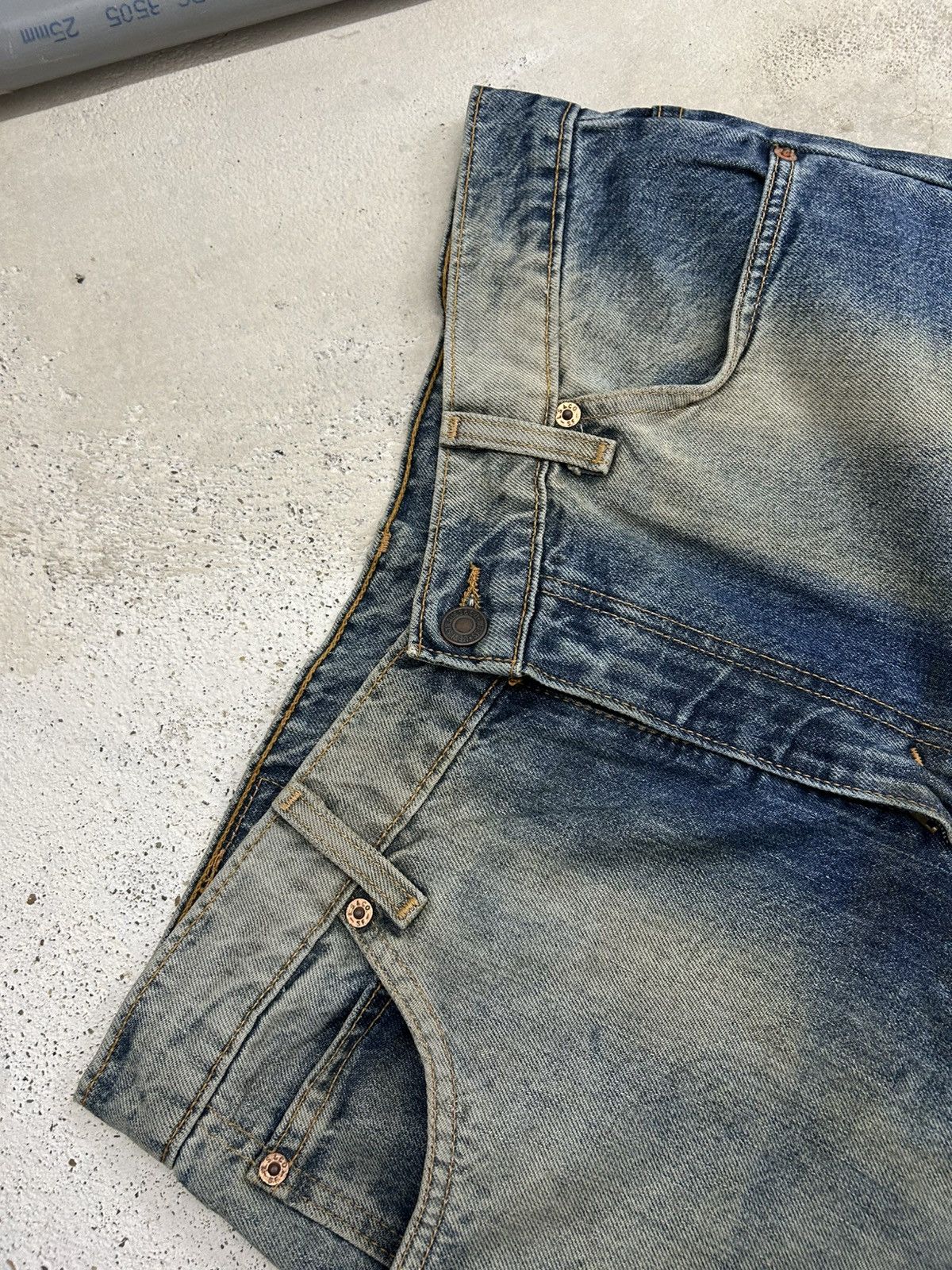 Levi's Vintage Levis 605 Orange Tab Acid Washed Baggy Size US 31 - 12 Thumbnail