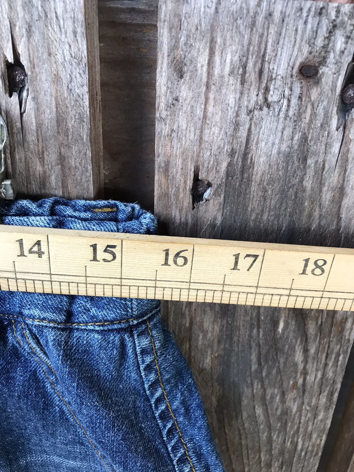 Issey Miyake × Japanese Brand Vtg 90s Plantation By Issey Miyake Denim Skirt Size 30" / US 8 / IT 44 - 9 Thumbnail