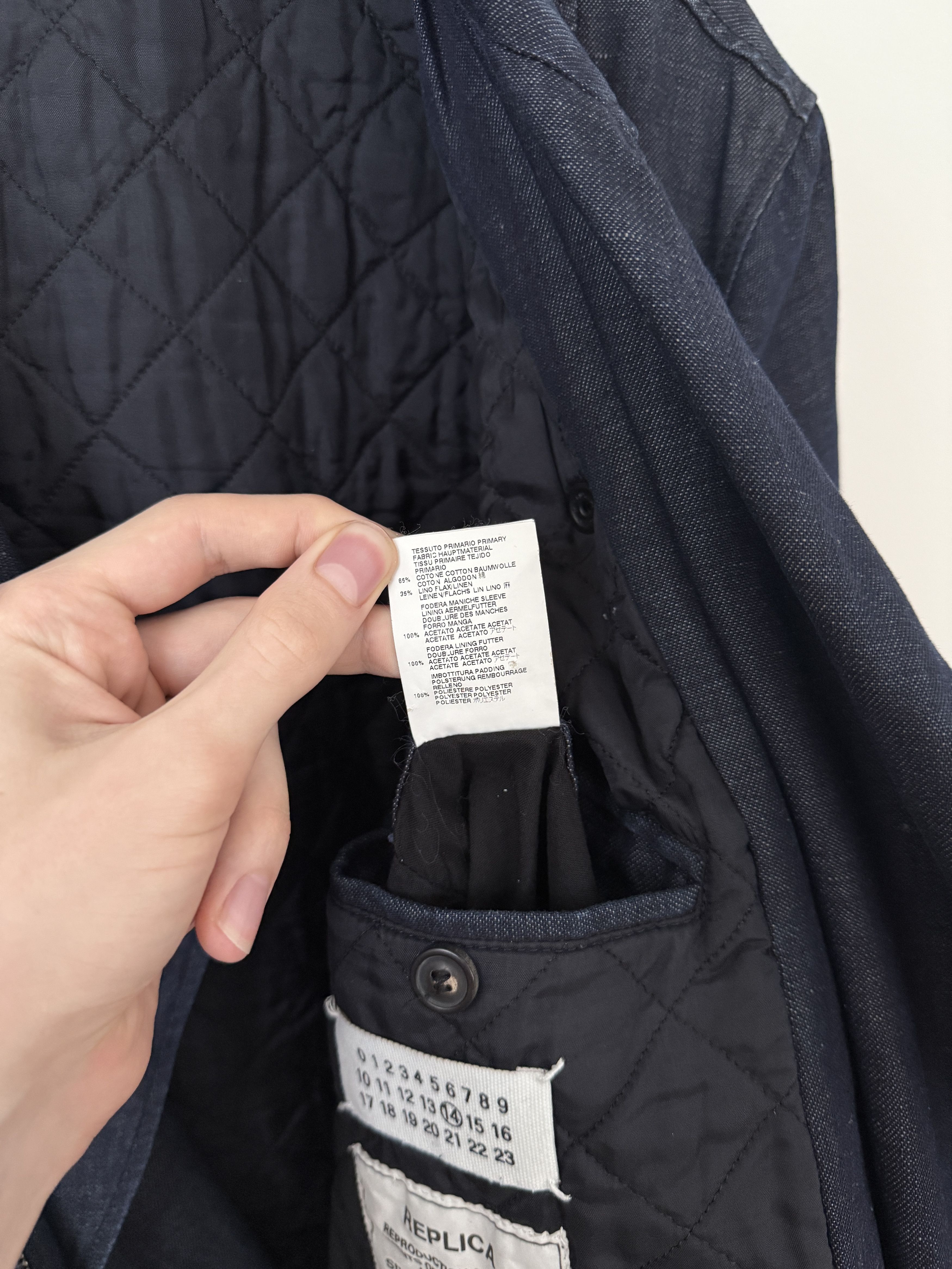 Maison Margiela 2011 Replica Denim Perfecto Moto Jacket Size US M / EU 48-50 / 2 - 17 Thumbnail