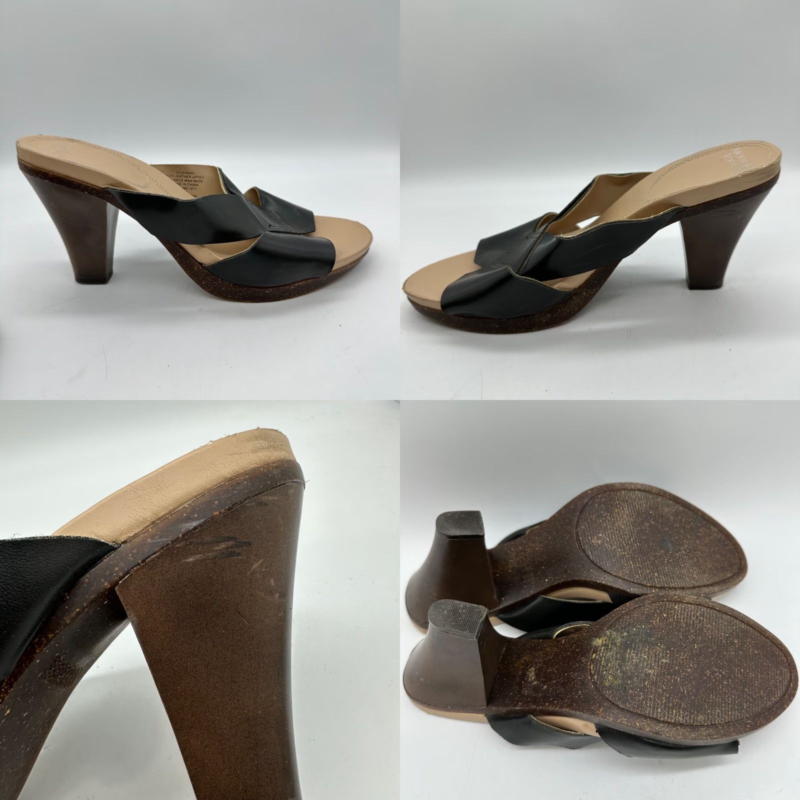 Vintage MootsiesTootsies Womens Black Heeled Open Toe Sandals Size 9M Size US 9 / IT 39 - 8 Thumbnail