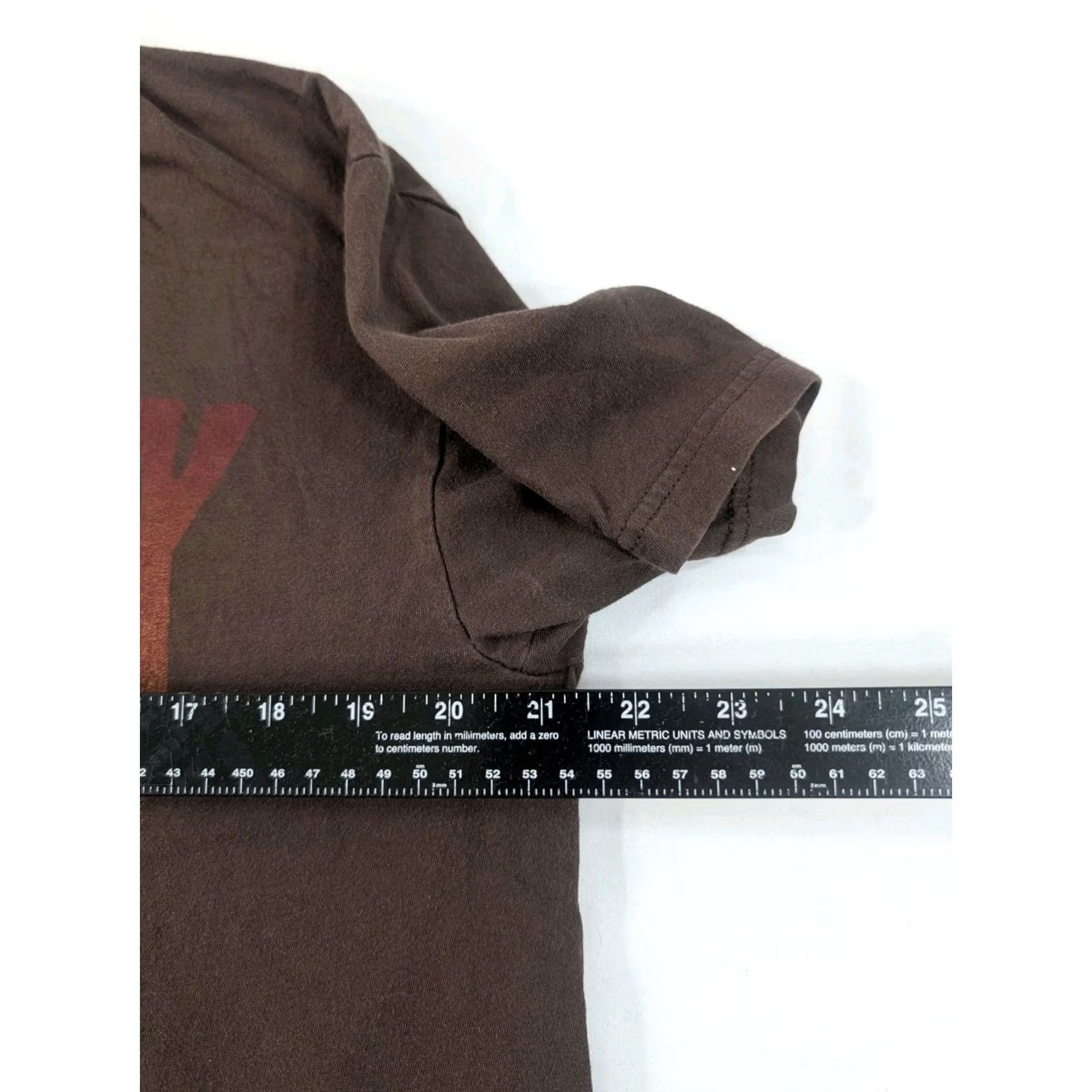 Vintage Jimi Hendrix Shirt Men's M Brown 100% Cotton Graphic Print Crew Neck Short Sleeve Vintage-Style Hippie 60's Retro Music Shirt Size US M / EU 48-50 / 2 - 3 Thumbnail