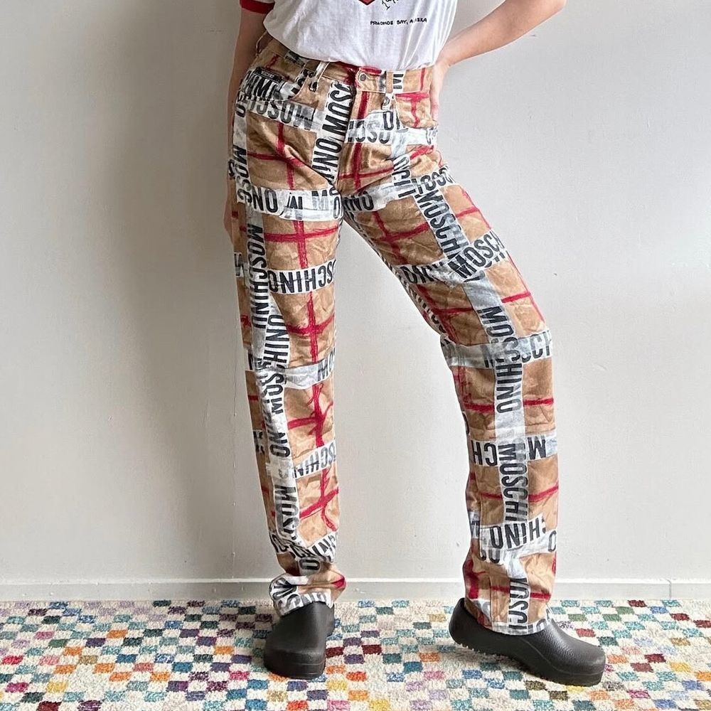 Moschino 1990s Vintage Moschino trompe l'oeil Jeans, Made in Italy Size 32" / US 10 / IT 46 - 3 Thumbnail