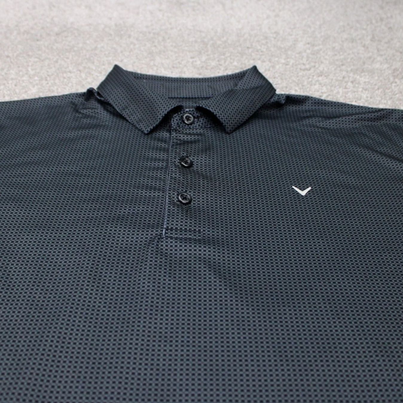 Callaway Callaway Opti-Dri Polo Shirt Mens XL Black/Gray Geometric S/S Pullover Golf Size US XL / EU 56 / 4 - 4 Thumbnail