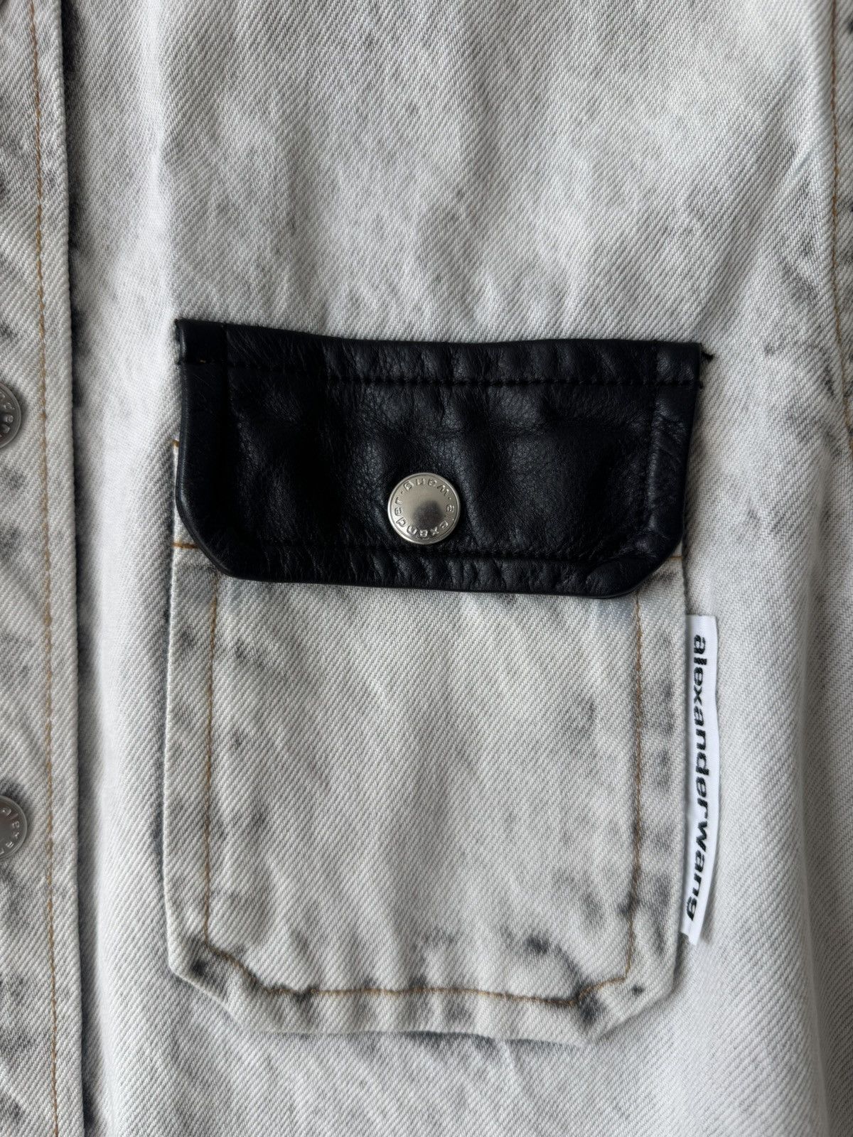 Alexander Wang Alexander Wang White Denim Oversize Shirt Size US XS / EU 42 / 0 - 4 Thumbnail