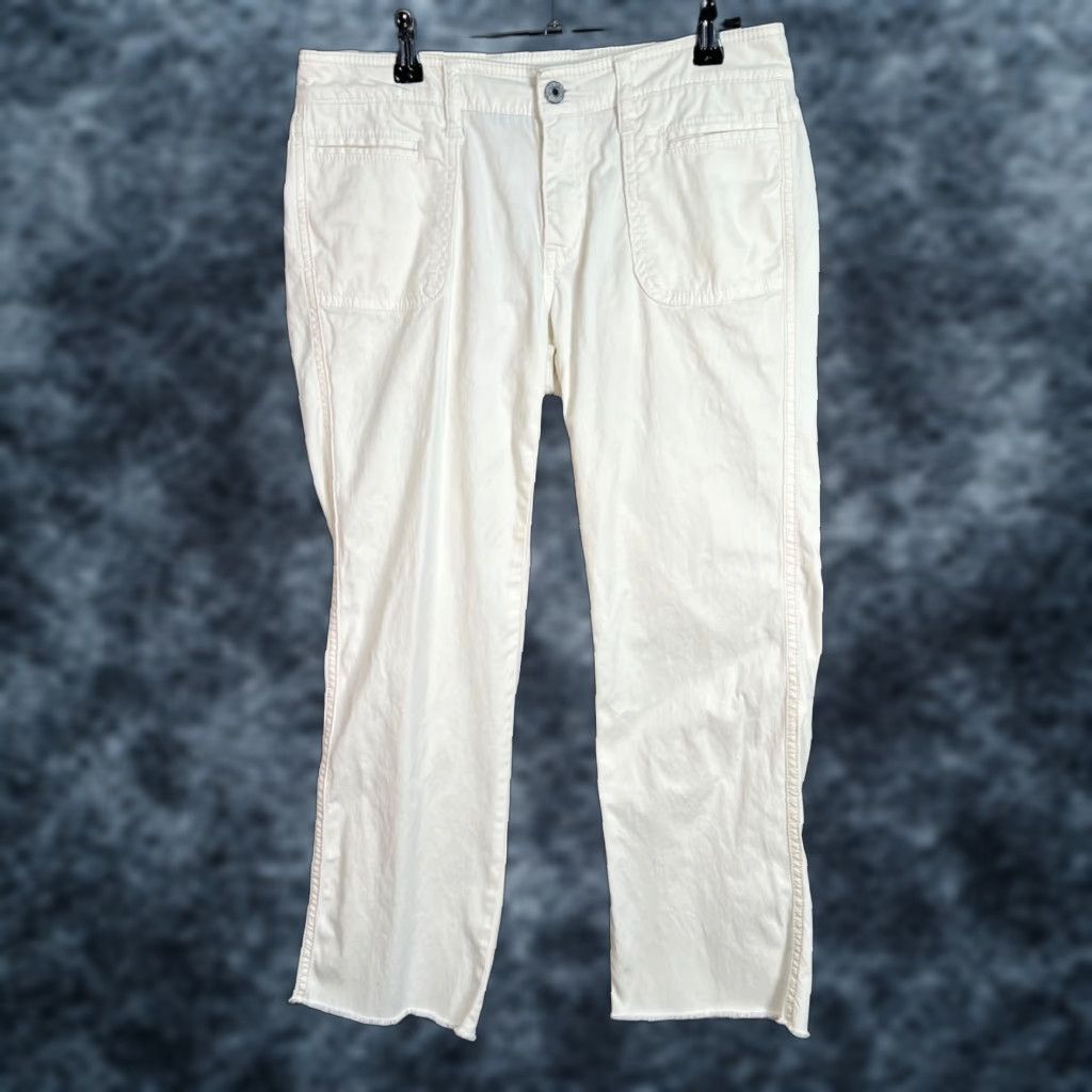 Gap Gap Women Pants - Cropped Straight Leg, Low Rise, White, Size 4, Stretch Cotton Spandex, Casual Summer/Air, 30in Waist, Gap Brand Size 27" / US 4 / IT 40 - 1 Thumbnail