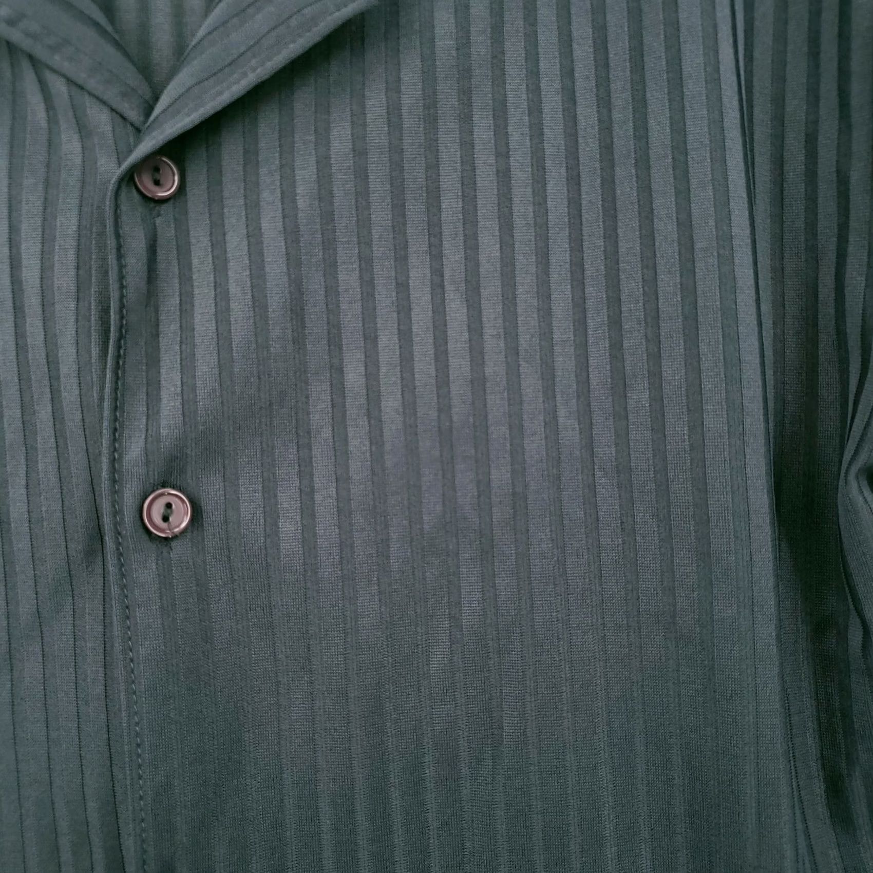 Carbon Carbon Shirt Mens S Small Button-Up Gray Textured Stripe Short Sleeves Casual Size US S / EU 44-46 / 1 - 7 Thumbnail