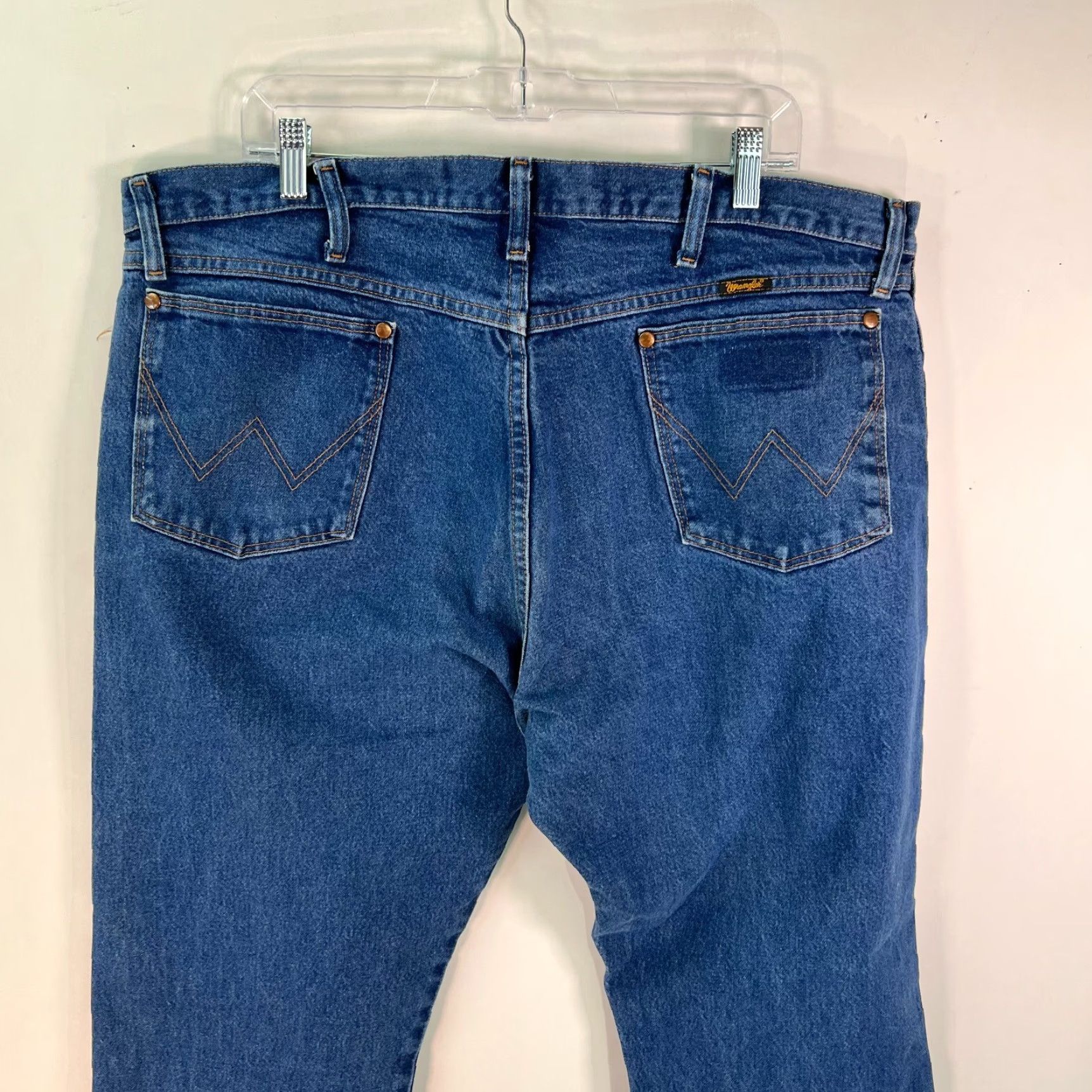 Wrangler Wrangler Mens Denim Blue Straight Jeans Size 40 Regular Fit Mid Rise 40X30 Size US 40 / EU 56 - 4 Thumbnail