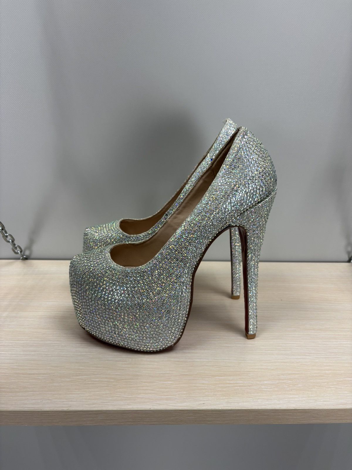 Christian Louboutin Womens heels Christian Louboutin Size 36 Color Gray Size US 6 / IT 36 - 7 Thumbnail