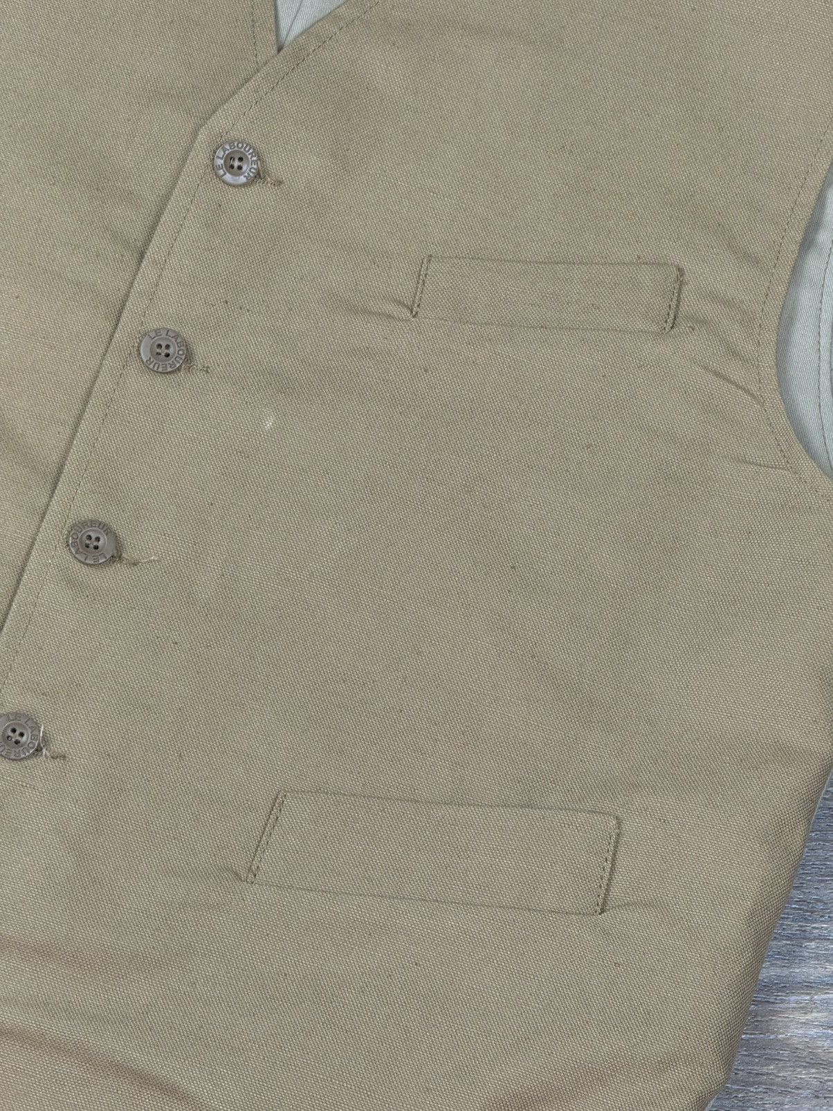 Le Laboureur × Vintage Vintage Le Laboureur Cotton Linen Button Up Work Belted Vest Size US L / EU 52-54 / 3 - 8 Thumbnail