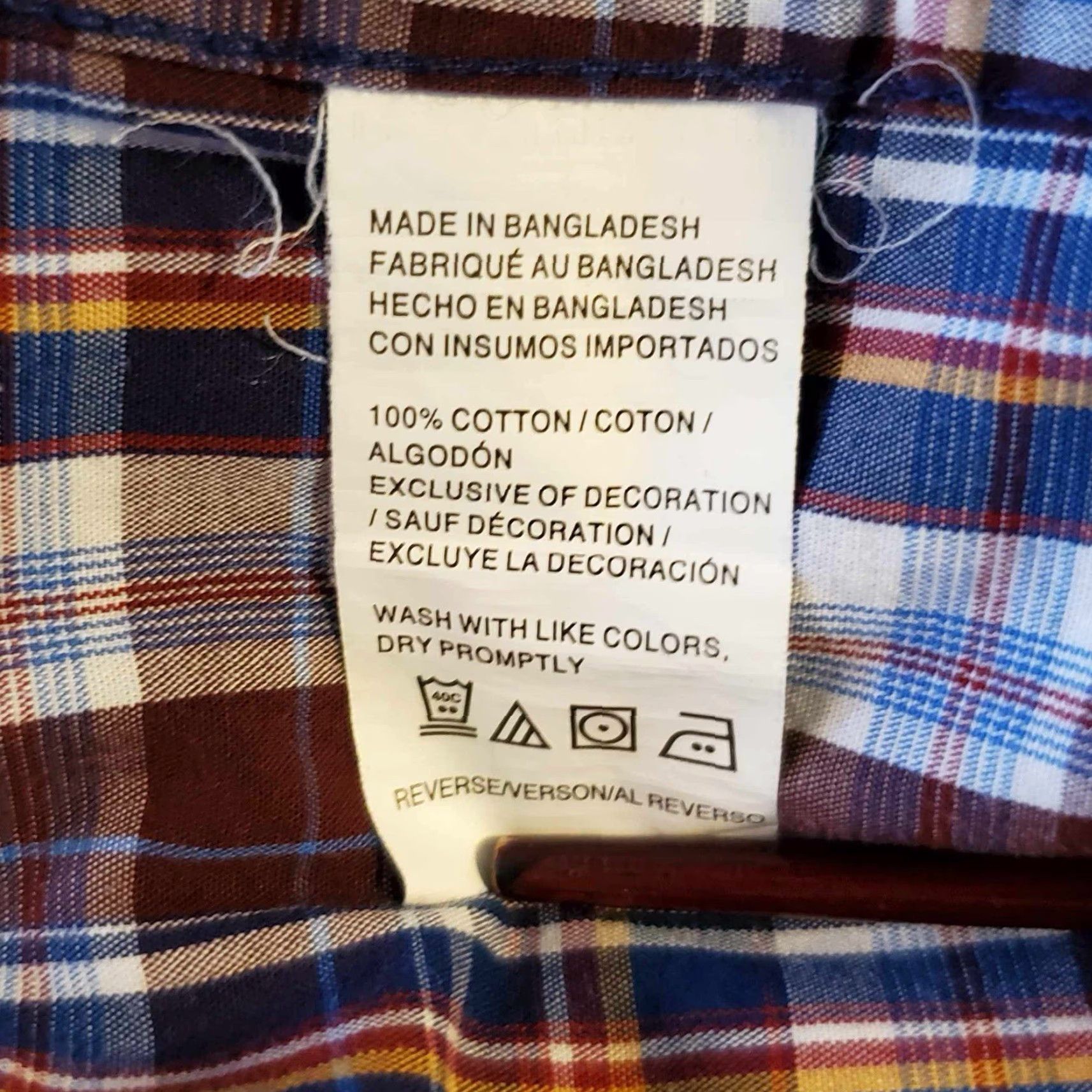 Izod IZOD Men's Size Large Tall Premium Essentials Button Up Shirt LT Long Sleeve Check Multicolor Cotton Size US L / EU 52-54 / 3 - 6 Thumbnail