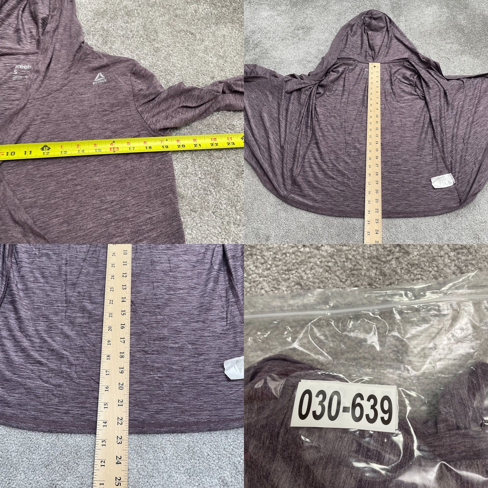 Reebok Reebok Hoodie Womens Small Purple Lightweight Cardigan Hooded Stretch Open Sweatshirt Active Size S / US 4 / IT 40 - 8 Thumbnail