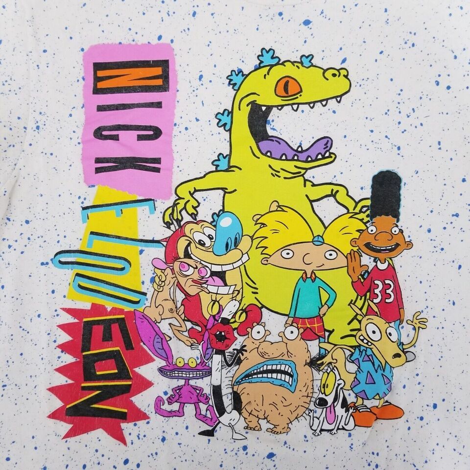 Nickelodeon Nickelodeon Shirt Mens Medium White Short Sleeve Crew Neck Size US M / EU 48-50 / 2 - 4 Thumbnail