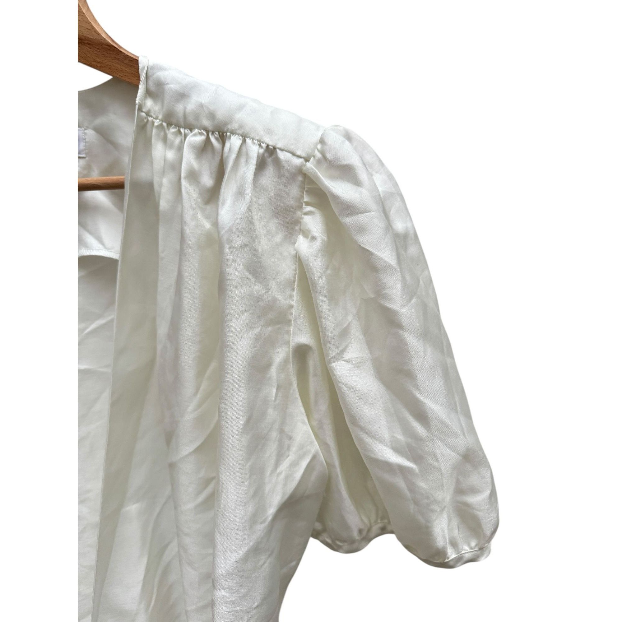 Yves Saint Laurent Summer 1991 White Nylon Shirt Size M / US 6-8 / IT 42-44 - 5 Thumbnail