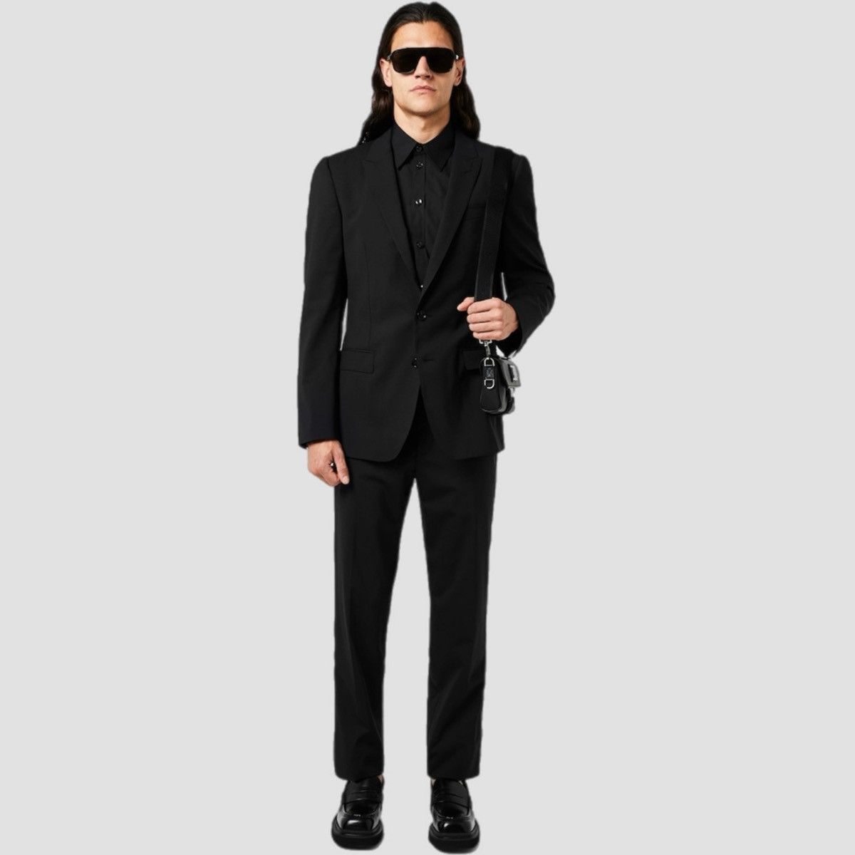 Dolce & Gabbana D&G Black Slim Fit Three Piece Suit Size 38S - 1 Thumbnail
