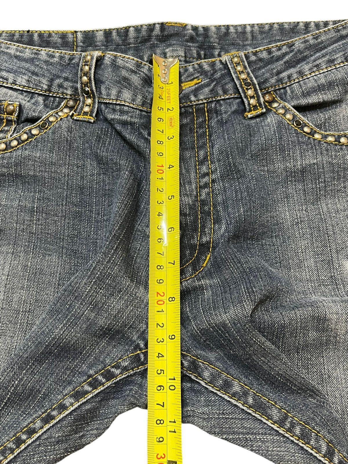 Hysteric Glamour Vintage Japanese Brand Wash Studded Style Baggy Jeans Size US 33 - 16 Thumbnail