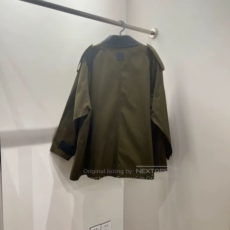 Loewe Loewe Classic Double-breasted Leather-trimmed Jacket Size XXS / US 00 / IT 34 - 2 Thumbnail