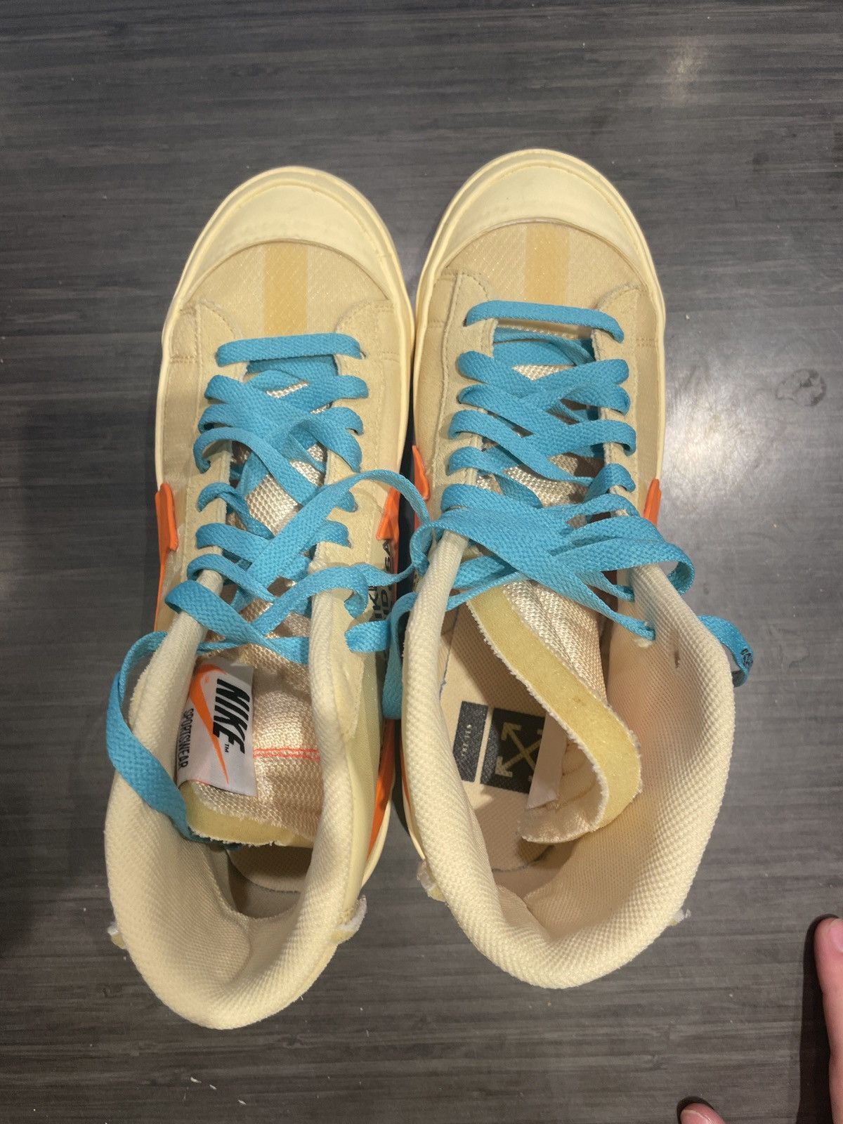 Nike × Off-White Nike x off white blazer mid tan Size US 8 / EU 41 - 6 Thumbnail