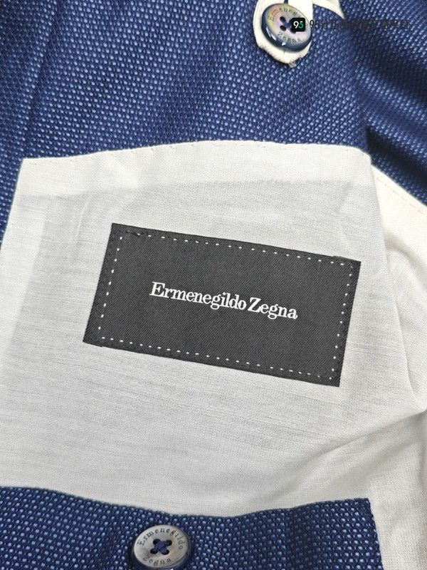Ermenegildo Zegna Ermenegildo Zegna Men's Wool-Silk Blue Suit Size US S / EU 44-46 / 1 - 1 Thumbnail