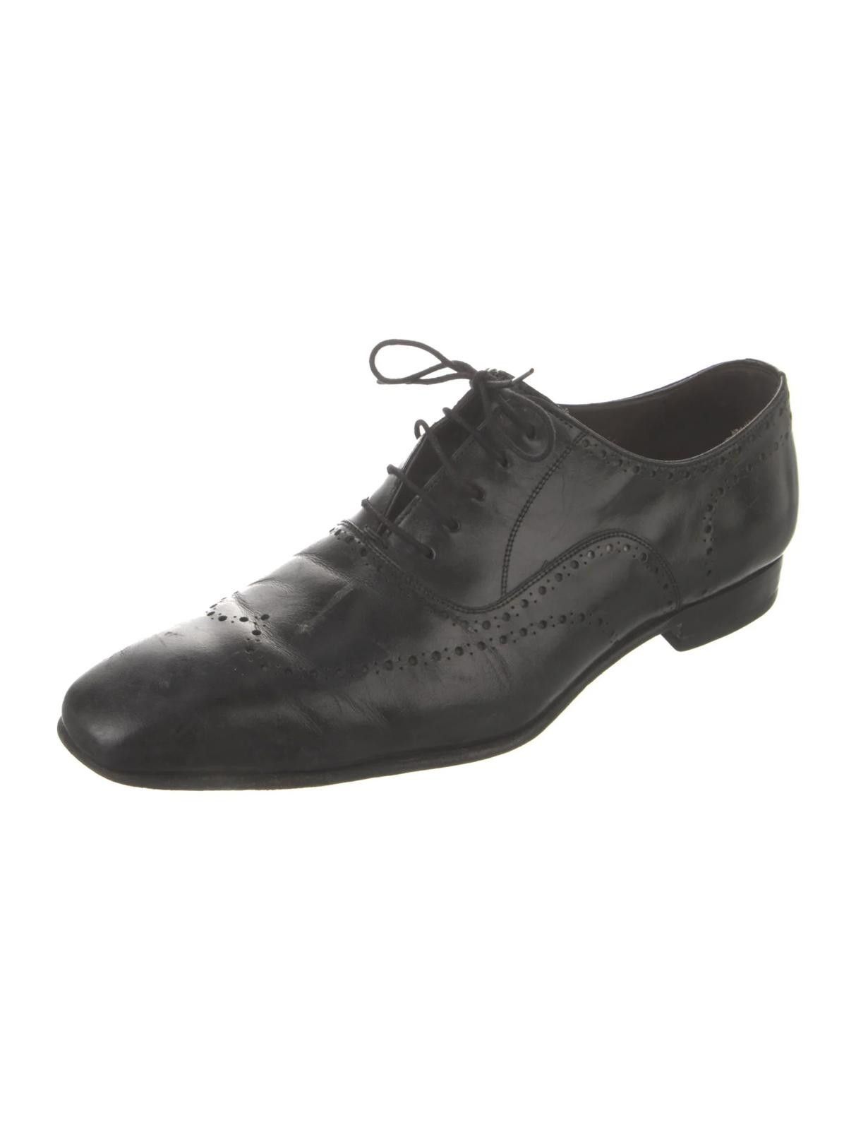 Mezlan Mezlan Leather Black Oxfords Men's Size: 10 Size US 10 / EU 43 - 2 Thumbnail
