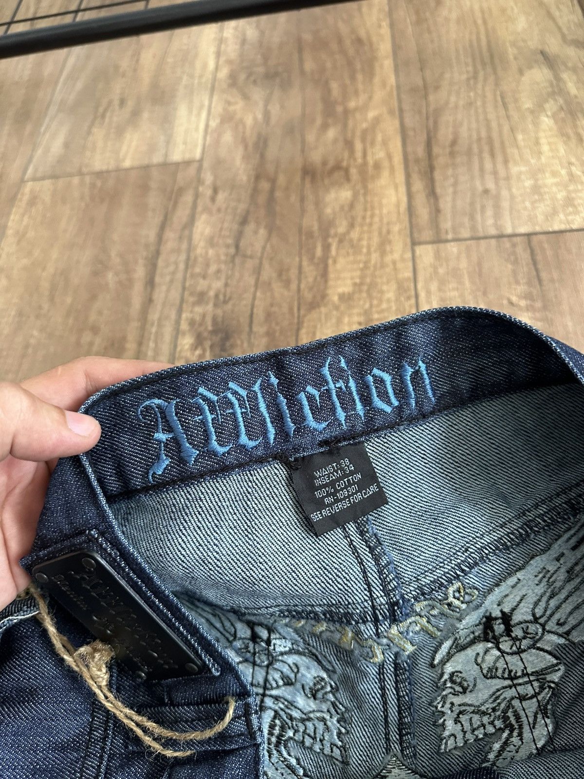 Affliction Affliction NEW Vintage Y2K Jeans Pants Embroidered Logo Size US 38 / EU 54 - 13 Thumbnail