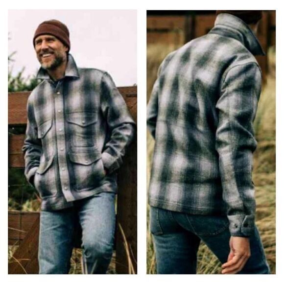 Taylor Stitch Taylor Stitch The Forester Jacket Wool Ash Barn Chore Plaid Size US XL / EU 56 / 4 - 1 Thumbnail