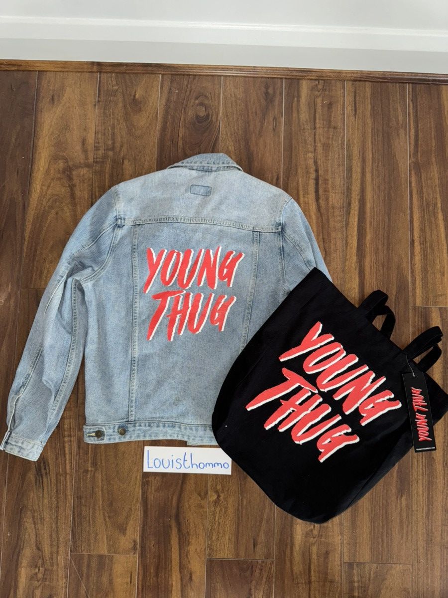 Young Thug Young Thug 2017 denim tour jacket + tote bag Size US M / EU 48-50 / 2 - 1 Thumbnail