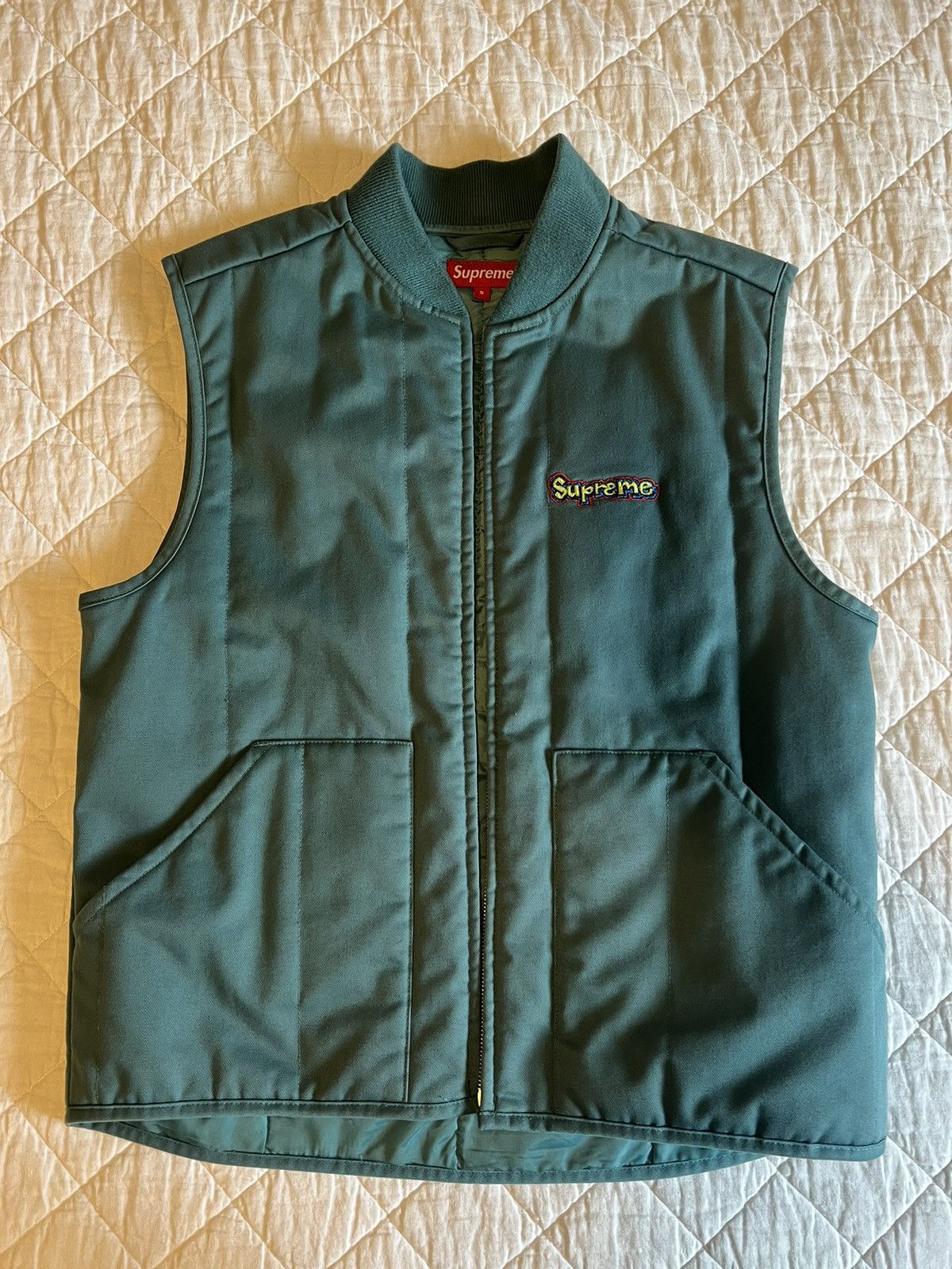 image of Supreme Gonz Shoo Vest in Green, Men's (Size Small)