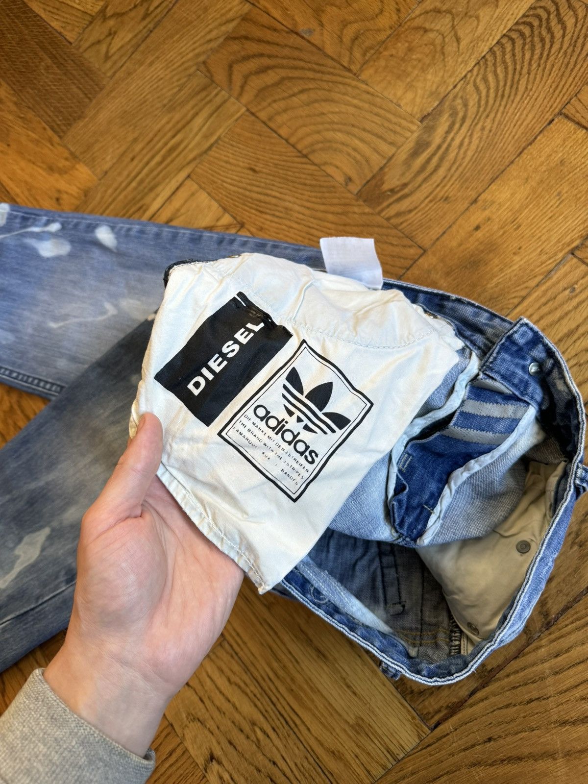 vintage adidas×DIESEL damege denim eb Adidas × Diesel × Vintage Vintage Diesel x Adidas Adi-Viker