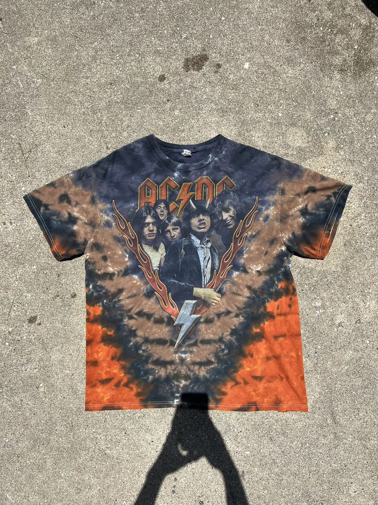 Ac/Dc × Band Tees × Vintage 2000s AC/DC Tie-dye T-shirt | Grailed