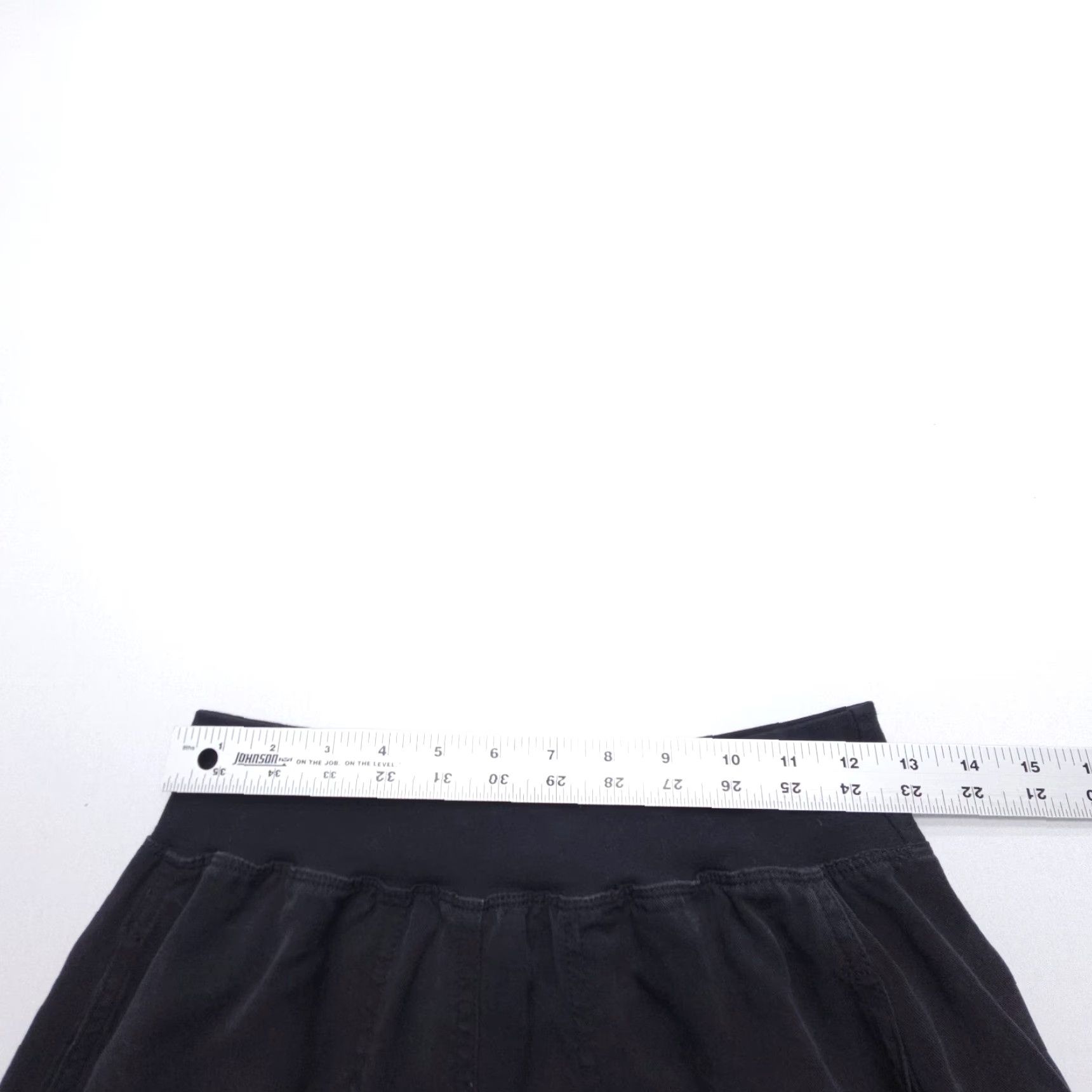 Vintage Cut Loose Skirt Womens Small Black Midi A-Line Pull On Cotton Blend Knit USA Made Lagenlook Casual Travel 90s Theme Womens Size 28" / US 6 / IT 42 - 7 Thumbnail