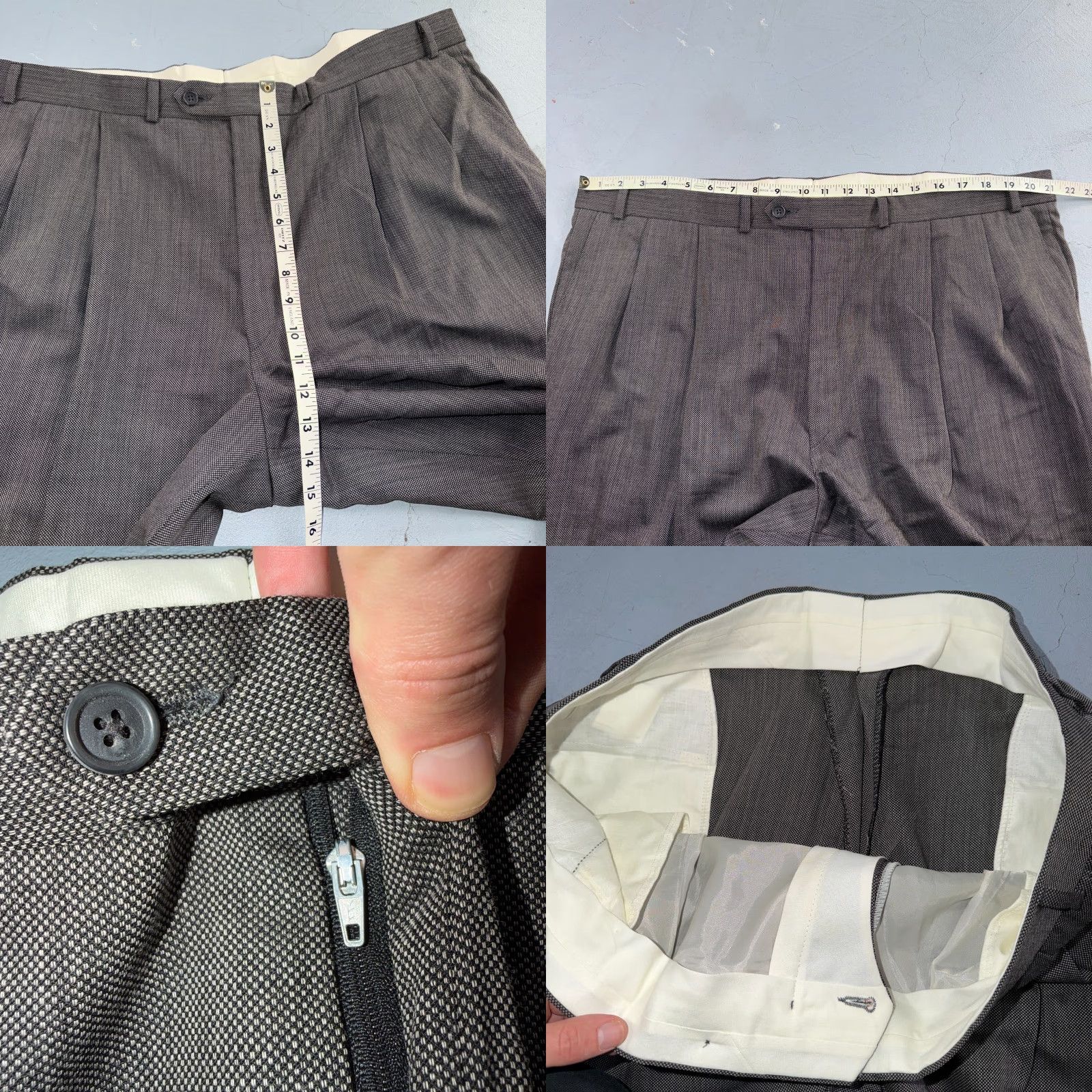 Ralph Lauren VINTAGE Chaps Ralph Lauren 2 PC Suit Jacket Coat Pants Gray Wool 1990s Mens 48 Regular Size N/A Size 48R - 8 Thumbnail