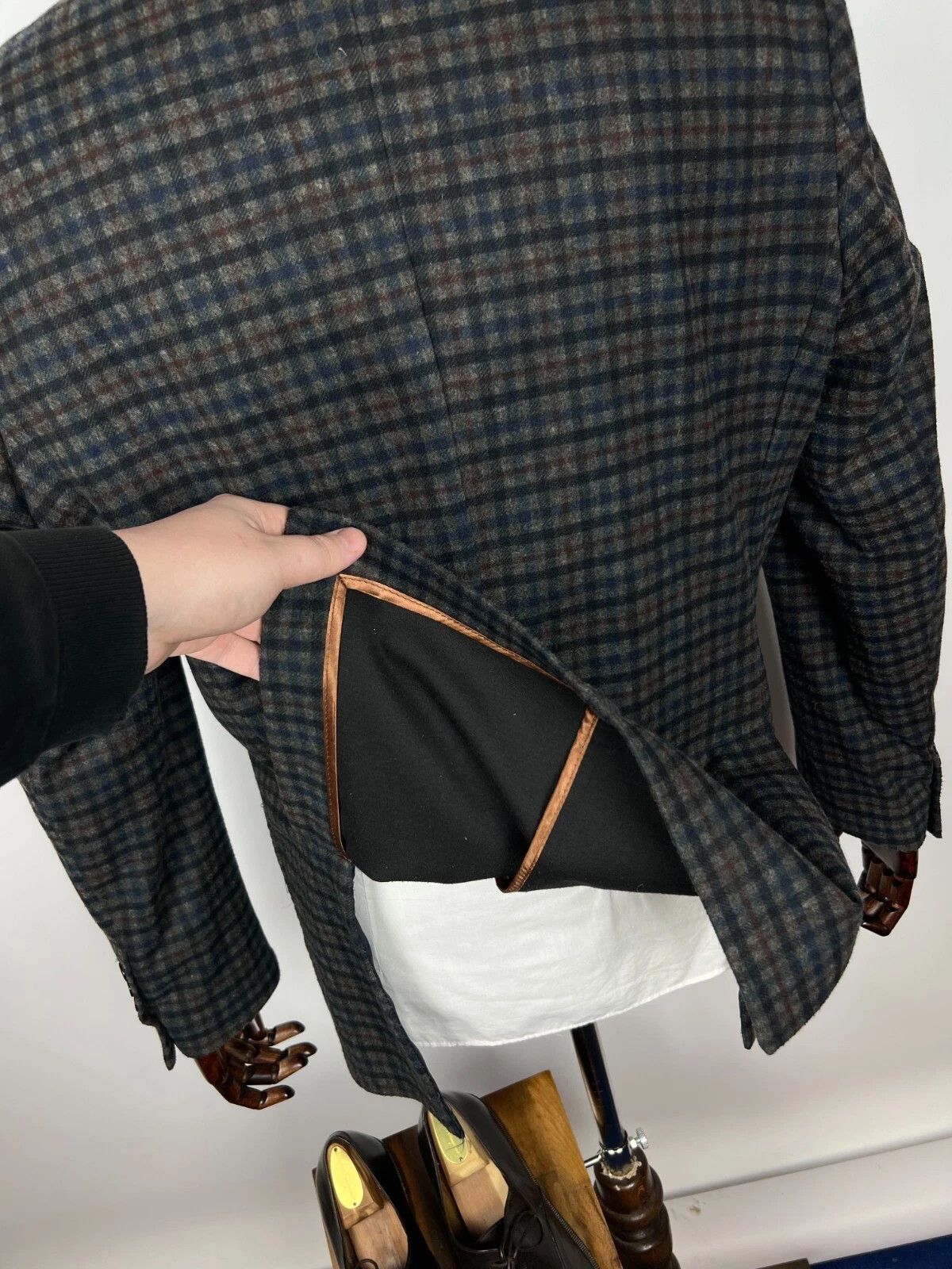 Other Linea Sartoriale Milano Plaid Multicolor Half Lined Blazer Size 46R - 10 Thumbnail