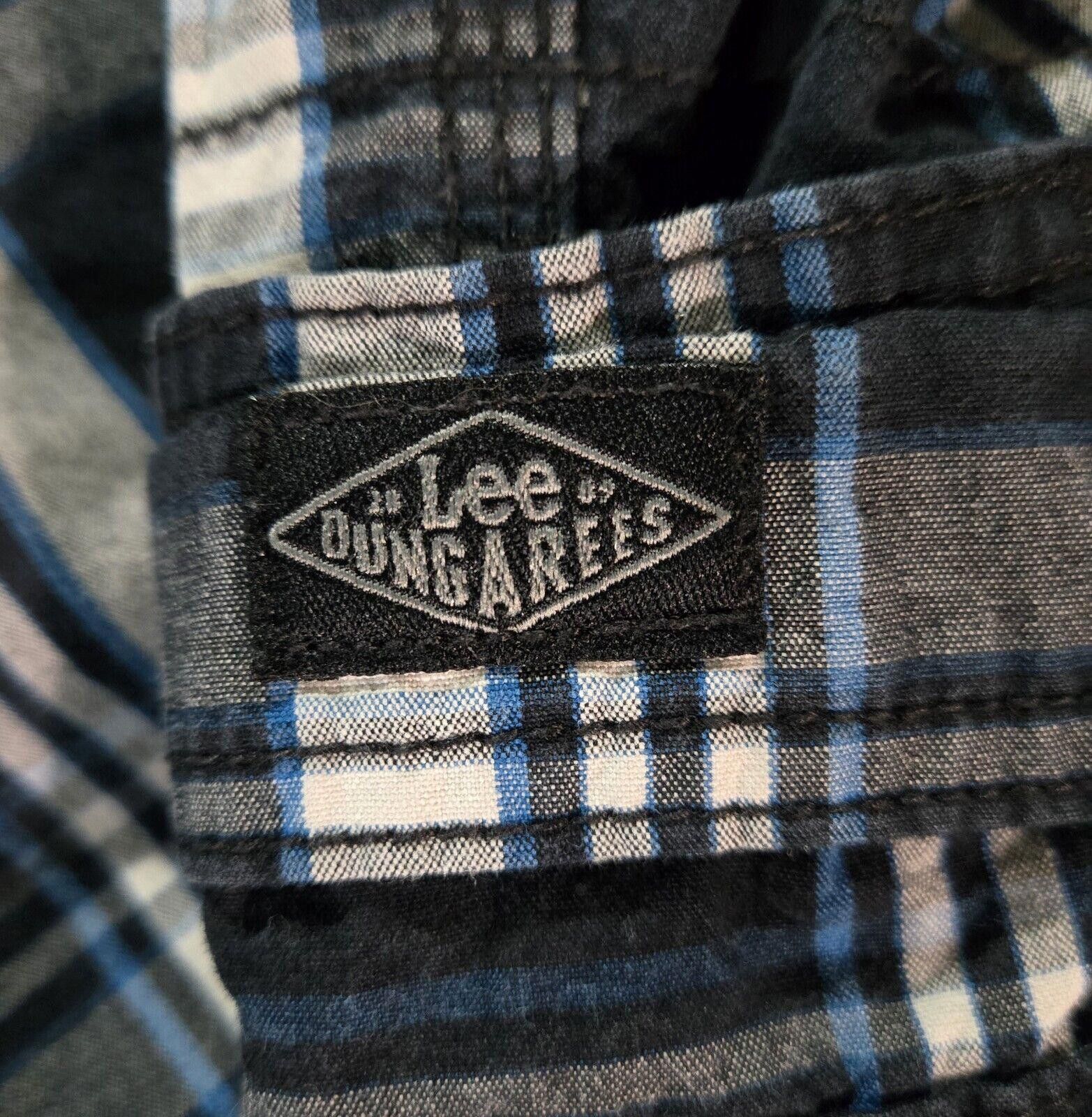 Lee Black And White Blue Stripe Plaid Lee Dungaree Shorts 38 Size US 38 / EU 54 - 8 Thumbnail