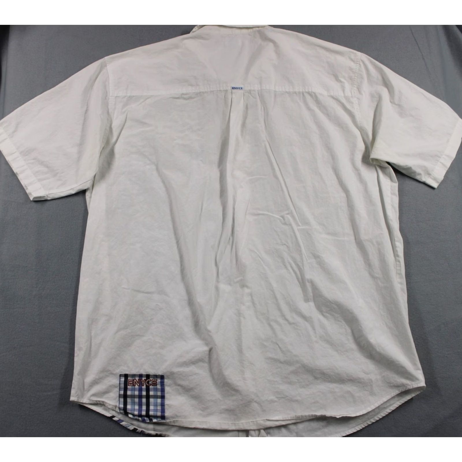 Enyce Enyce Shirt Mens 3XL White Patchwork Button Up Collared Short Sleeve Casual Size US XXL / EU 58 / 5 - 8 Thumbnail