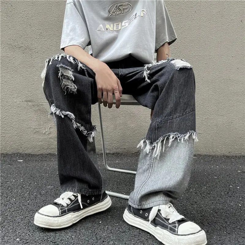 Japanese Brand Hip Hop Straight Loose Wide Leg Jeans Size US 32 / EU 48 - 4 Thumbnail