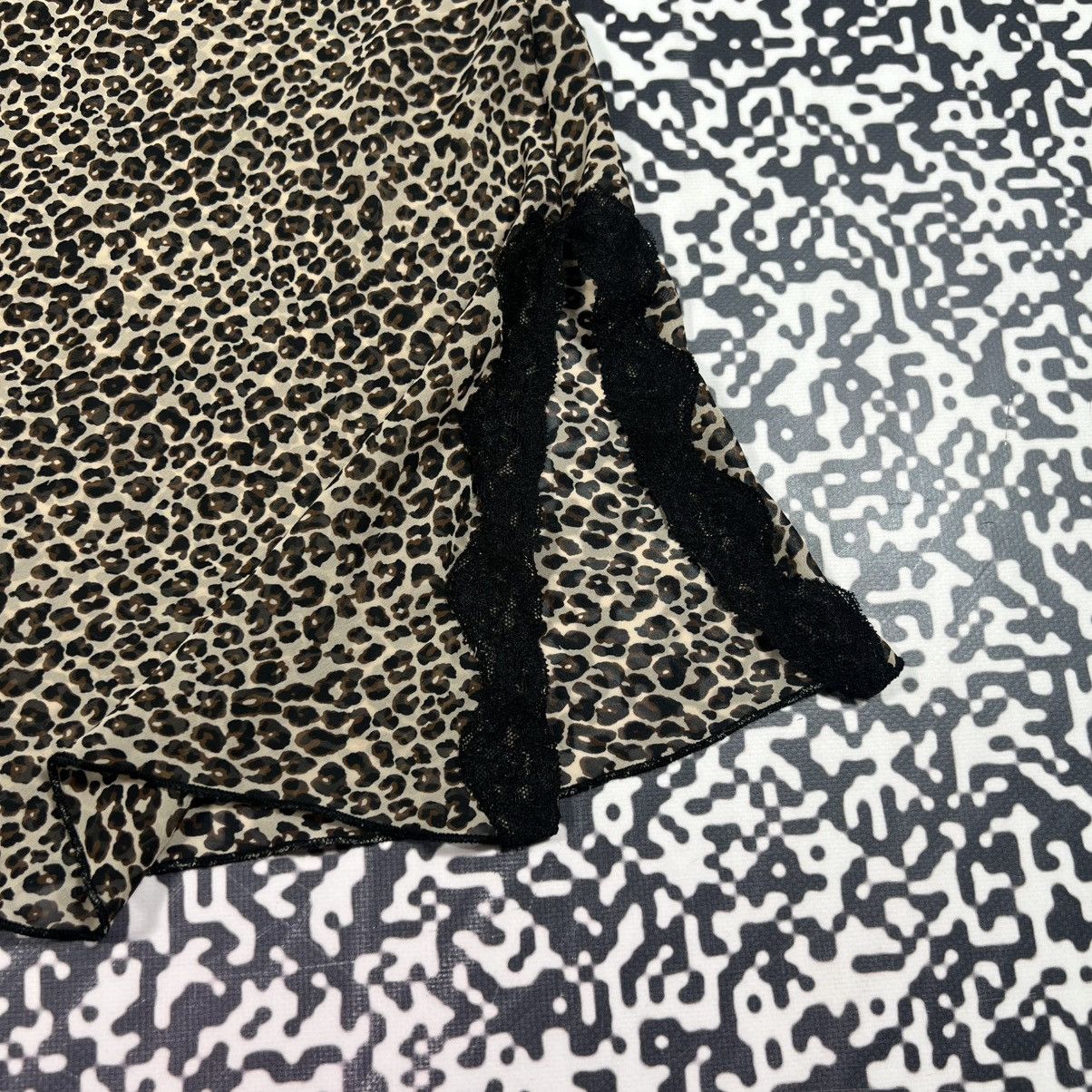 Vintage Vintage Y2K Leopard Mesh Sexy Nightie Mini Dress Retro Style Size S / US 4 / IT 40 - 10 Thumbnail