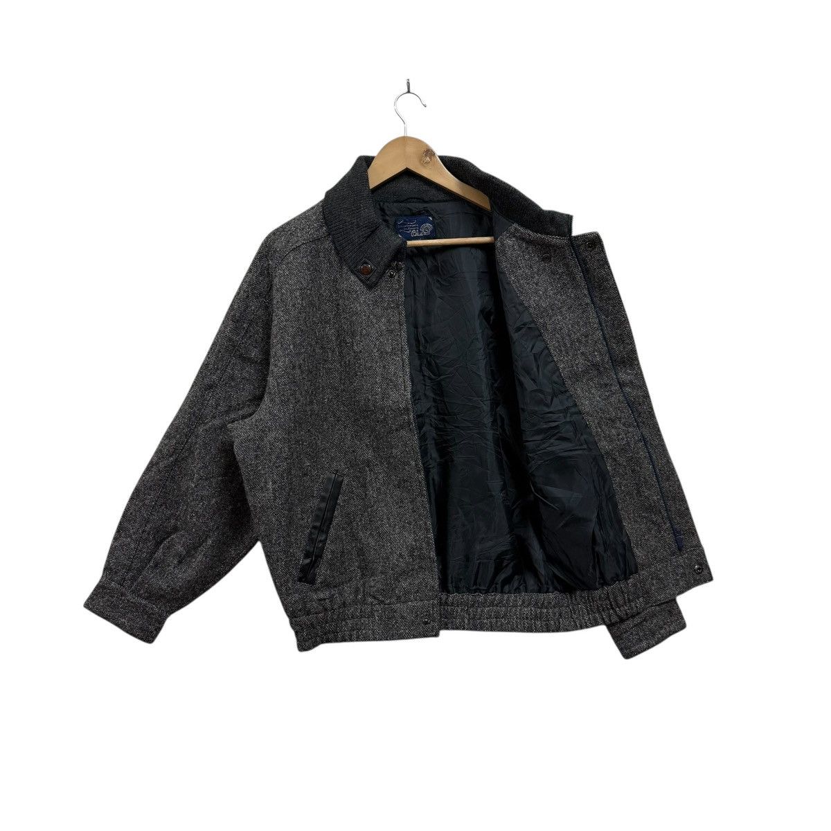 If Six Was Nine Blue5 Tokyo Herringbone Wool Bomber Jacket Size US XL / EU 56 / 4 - 3 Thumbnail